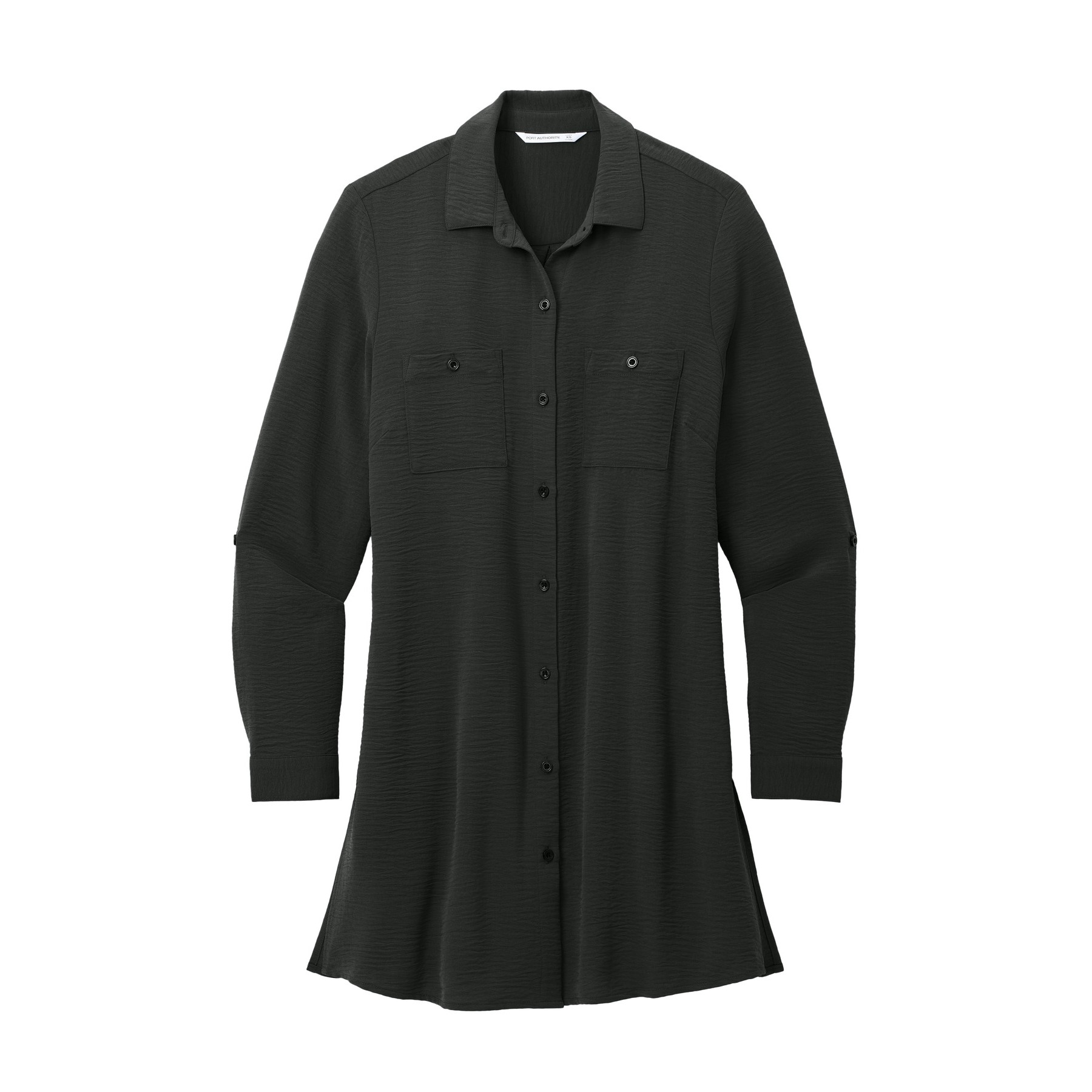 Women's Textured Crepe Long Tunic - Thumbnail Image