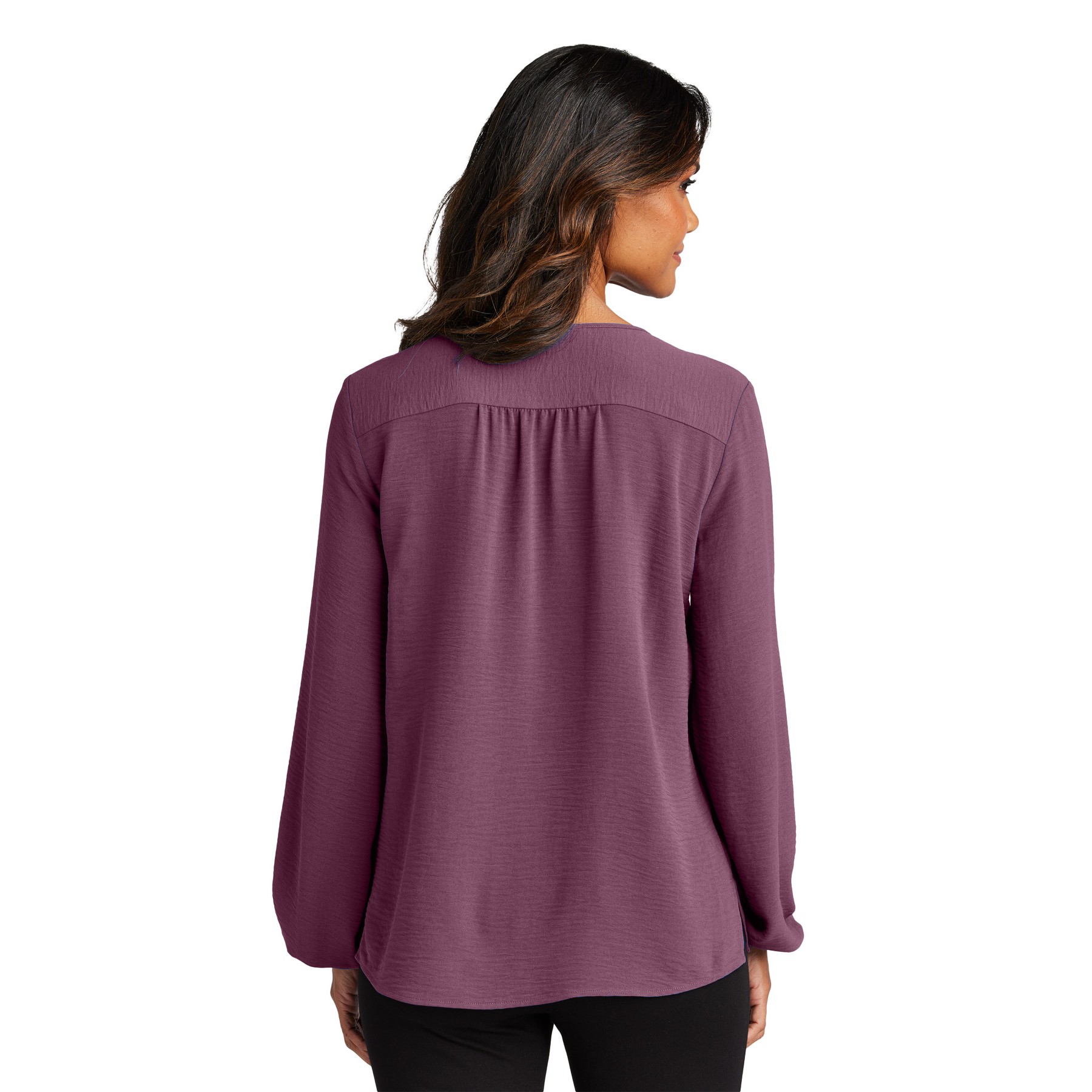 Women's Textured Crepe Blouse - Thumbnail Image