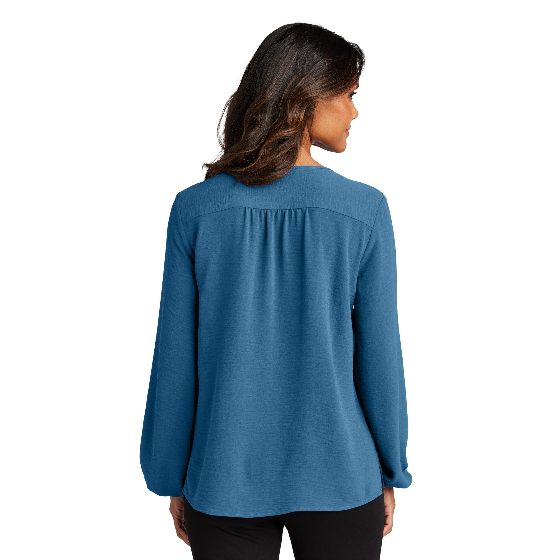 Women's Textured Crepe Blouse - Thumbnail Image
