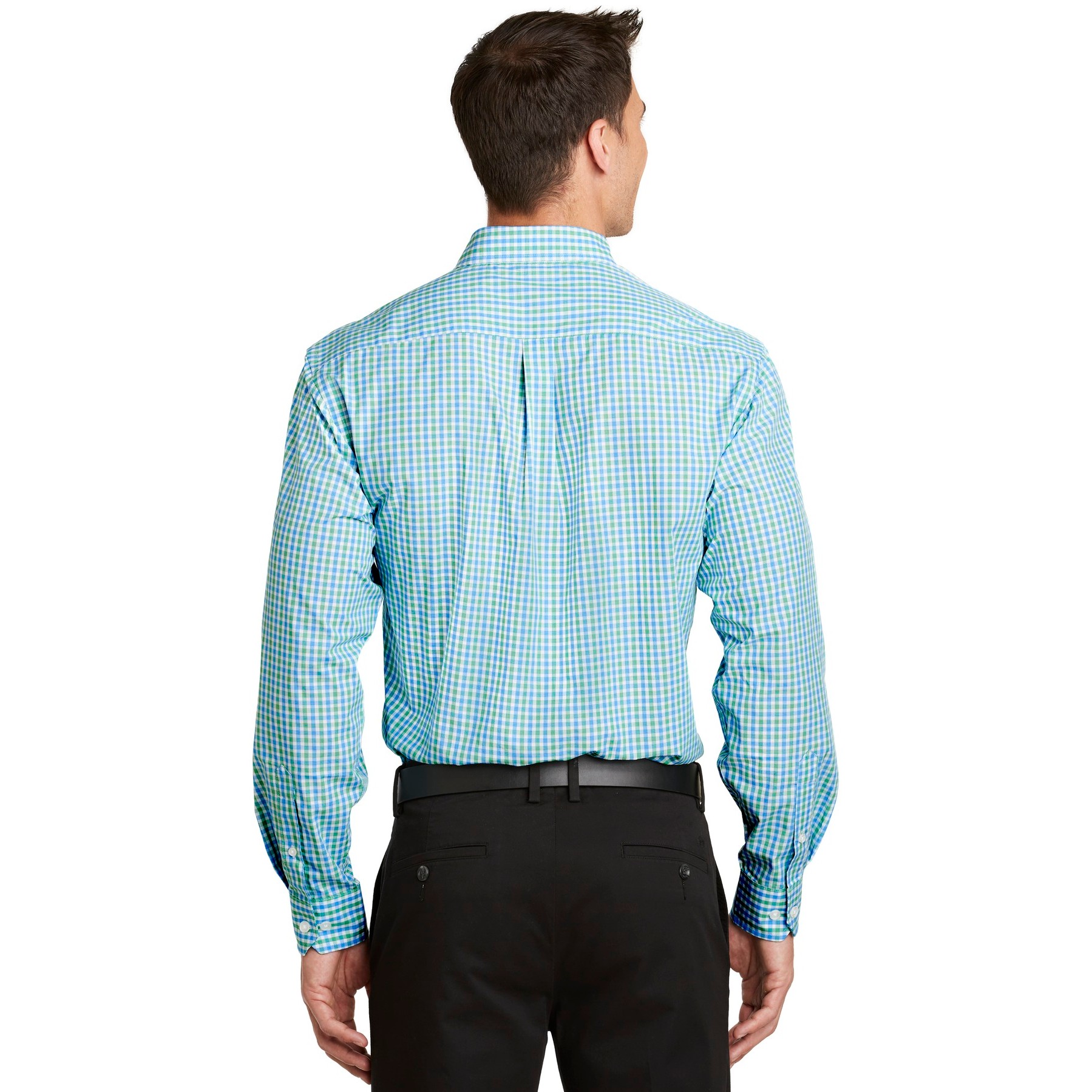 Long Sleeve Gingham Easy Care Shirt - Thumbnail Image