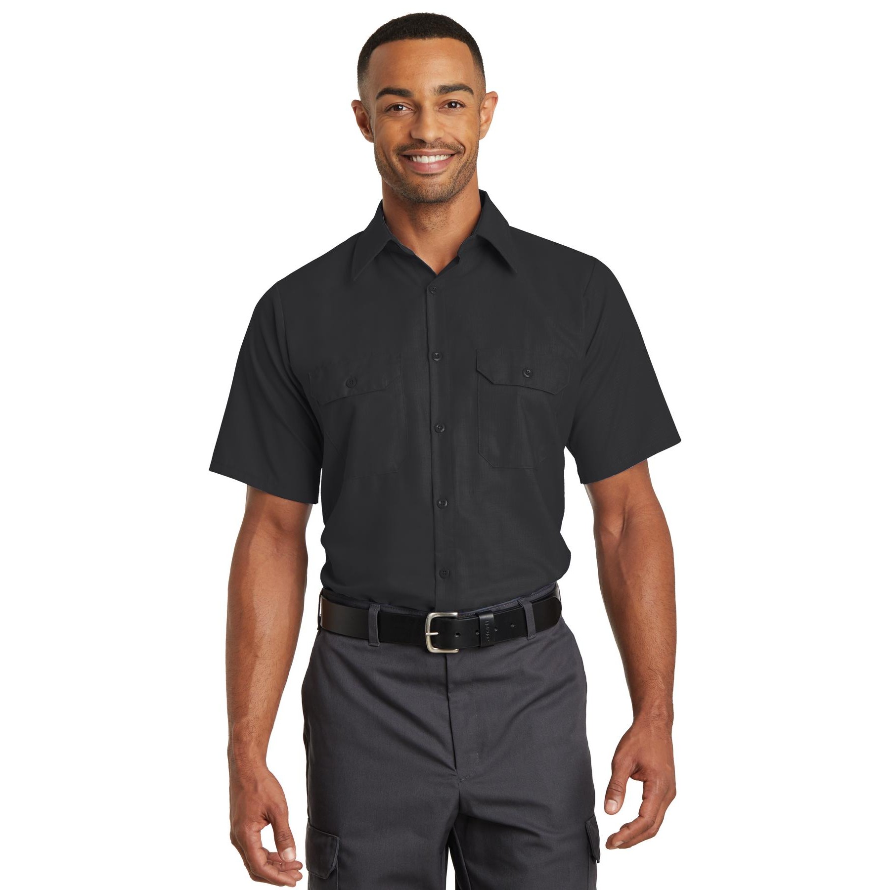 Short Sleeve Solid Ripstop Shirt - Main Image