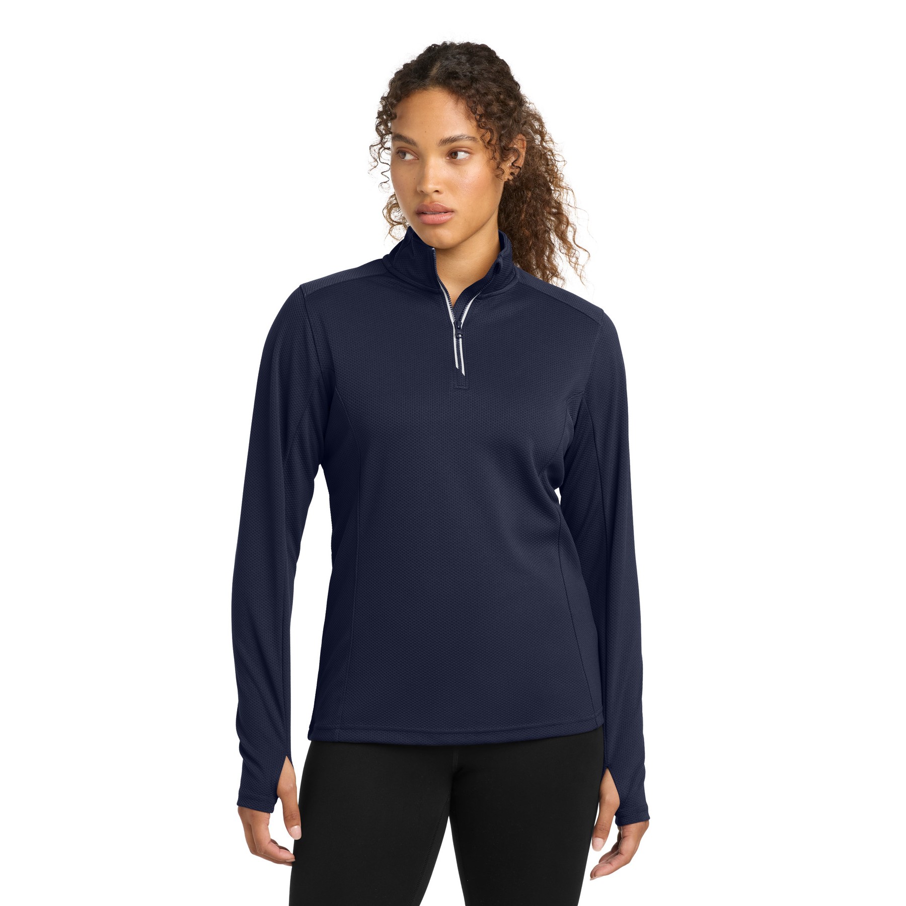 Women's Sport-Wick Textured 1/4-Zip Pullover - Thumbnail Image