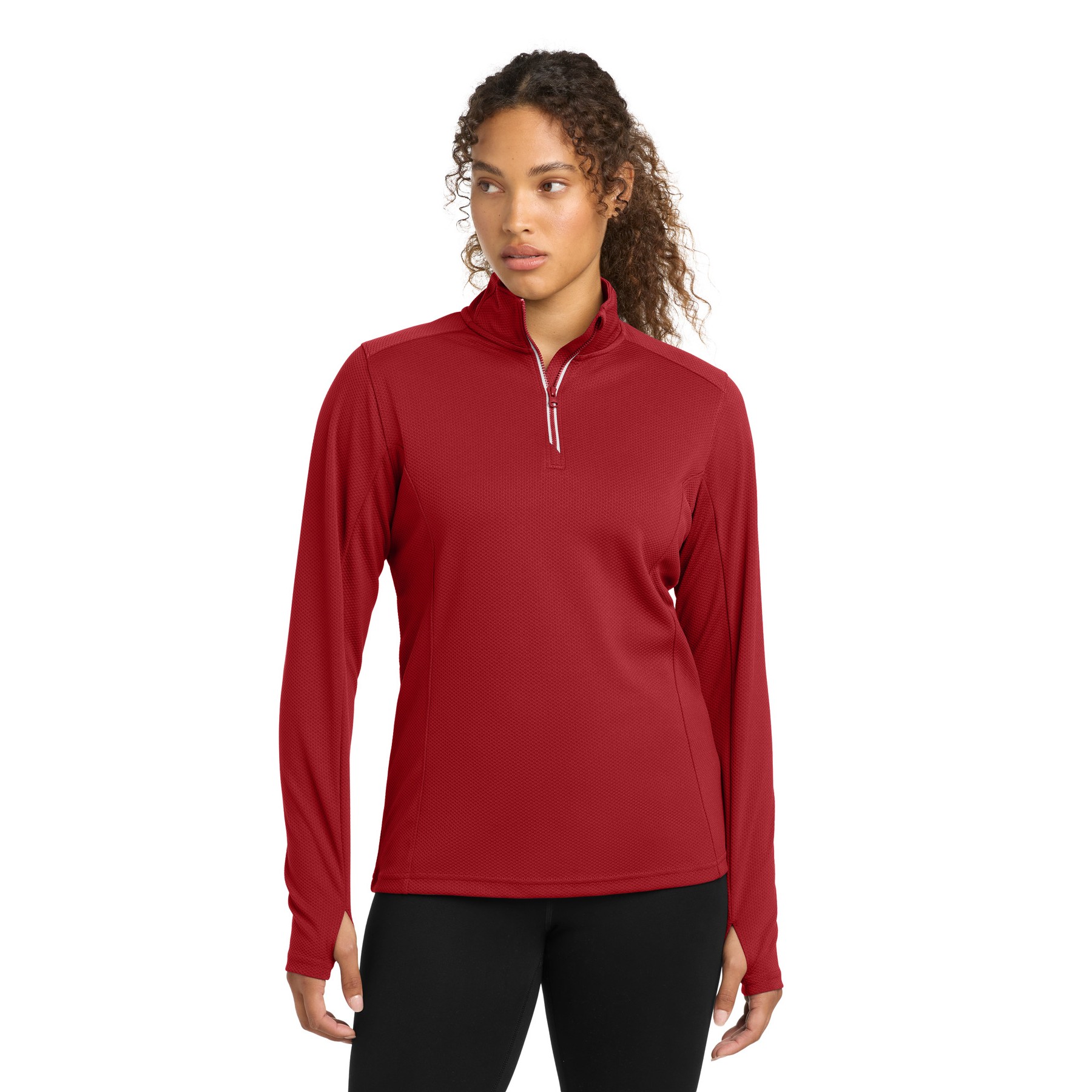 Women's Sport-Wick Textured 1/4-Zip Pullover - Thumbnail Image