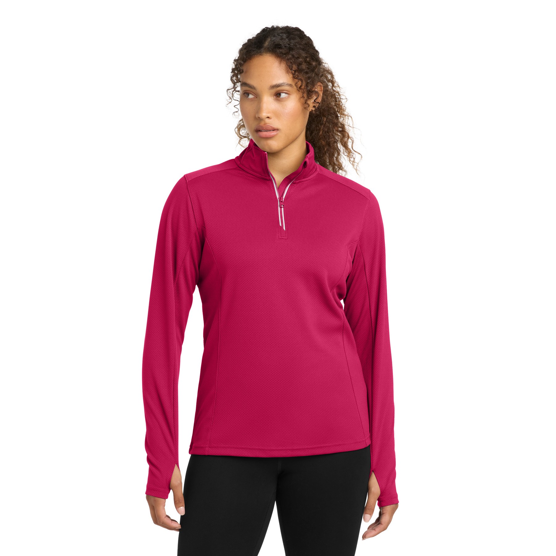 Women's Sport-Wick Textured 1/4-Zip Pullover - Thumbnail Image
