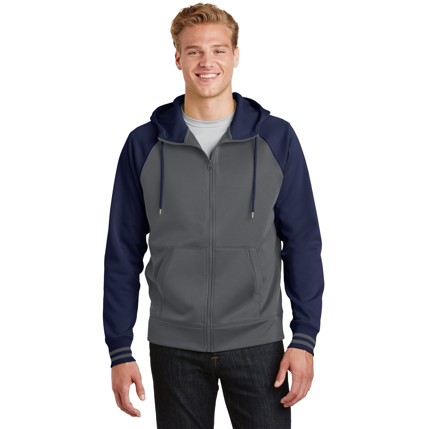 Sport-Wick Varsity Fleece Full-Zip Hooded Jacket - Thumbnail Image