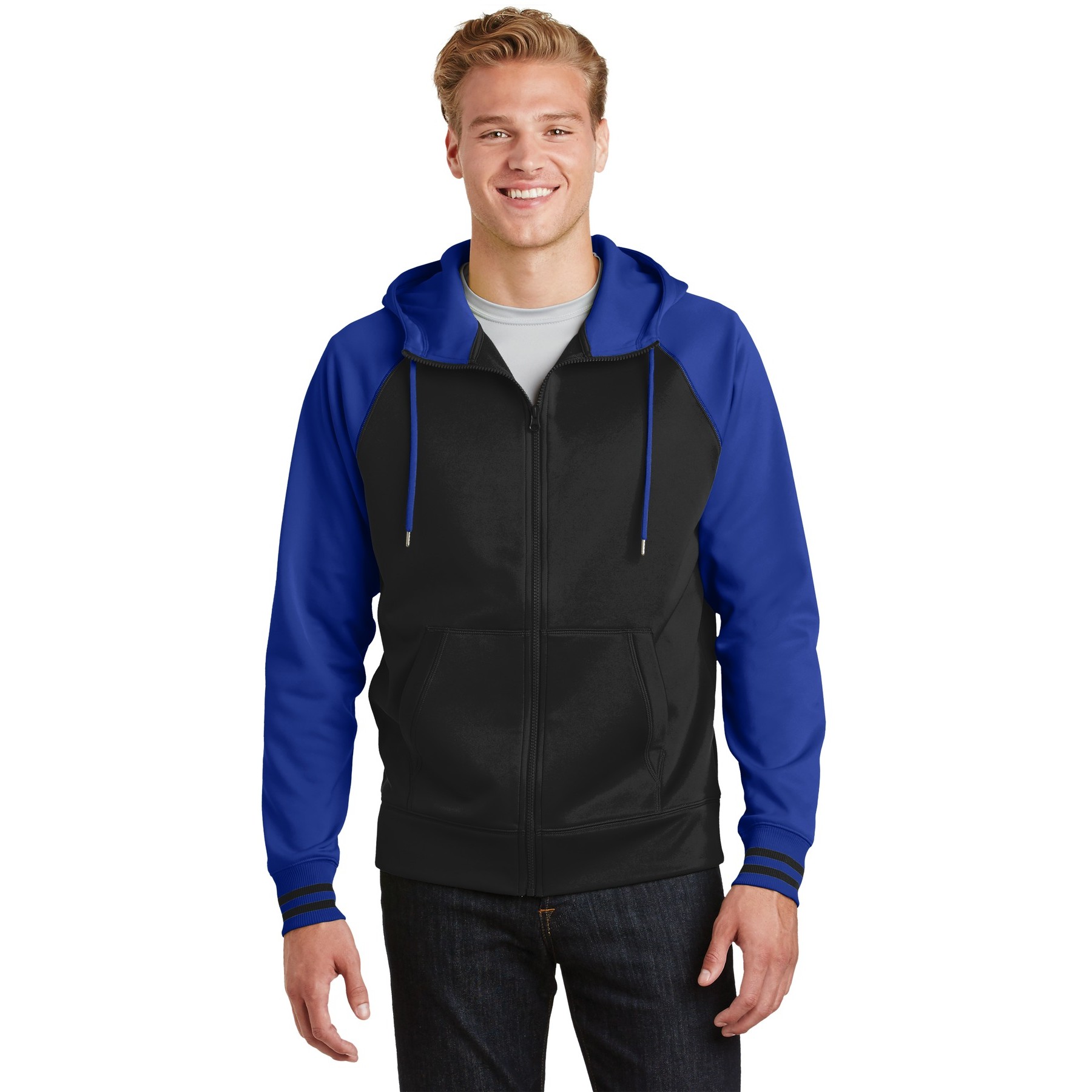 Sport-Wick Varsity Fleece Full-Zip Hooded Jacket - Thumbnail Image