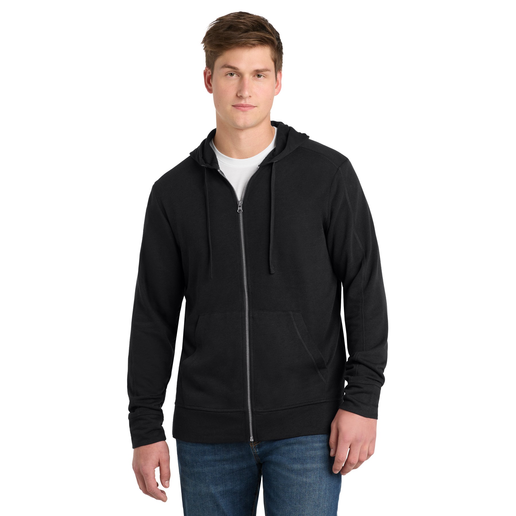 PosiCharge Tri-Blend Wicking Fleece Full-Zip Hooded Jacket - Thumbnail Image