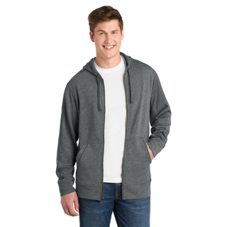 PosiCharge Tri-Blend Wicking Fleece Full-Zip Hooded Jacket