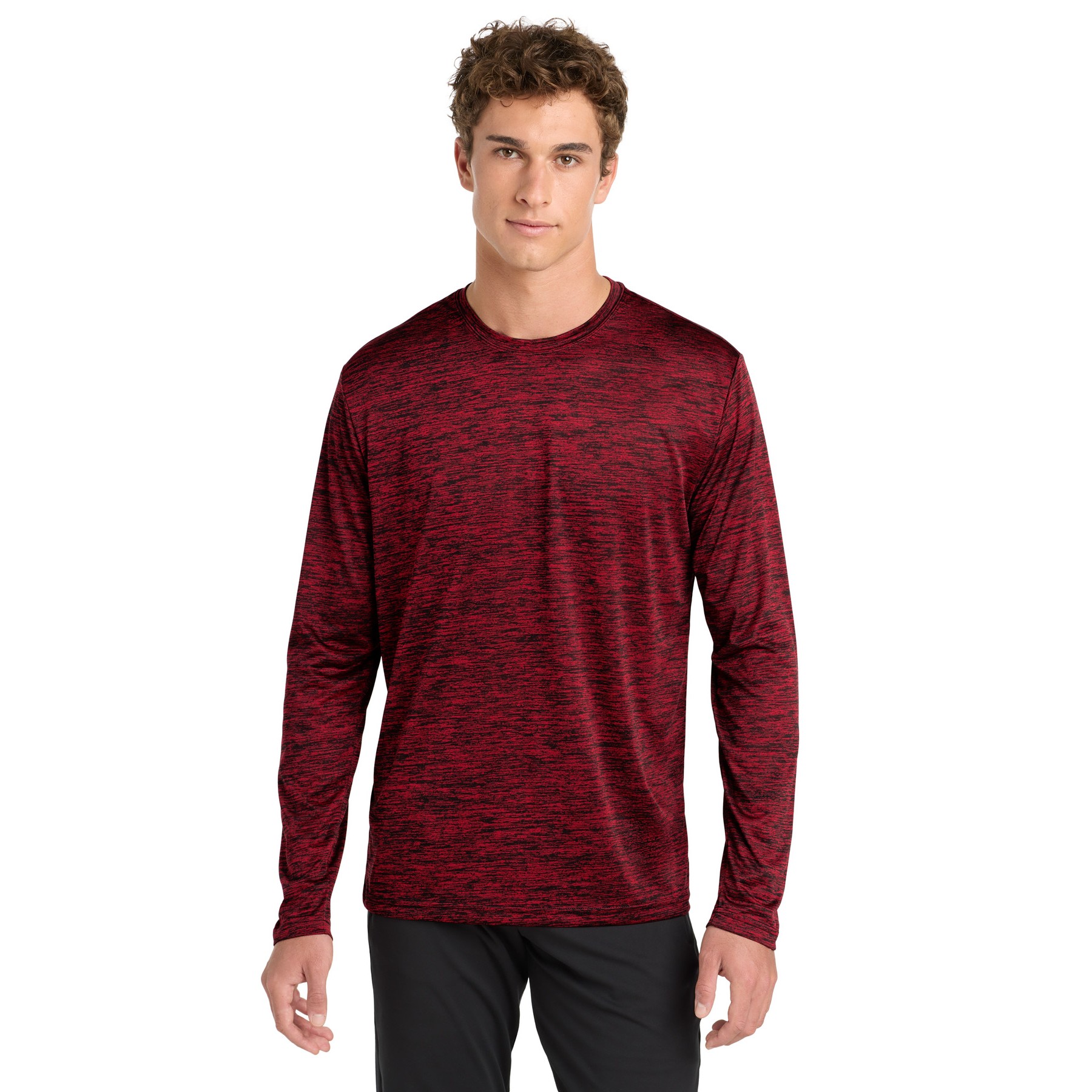 PosiCharge Long Sleeve Electric Heather Tee - Thumbnail Image