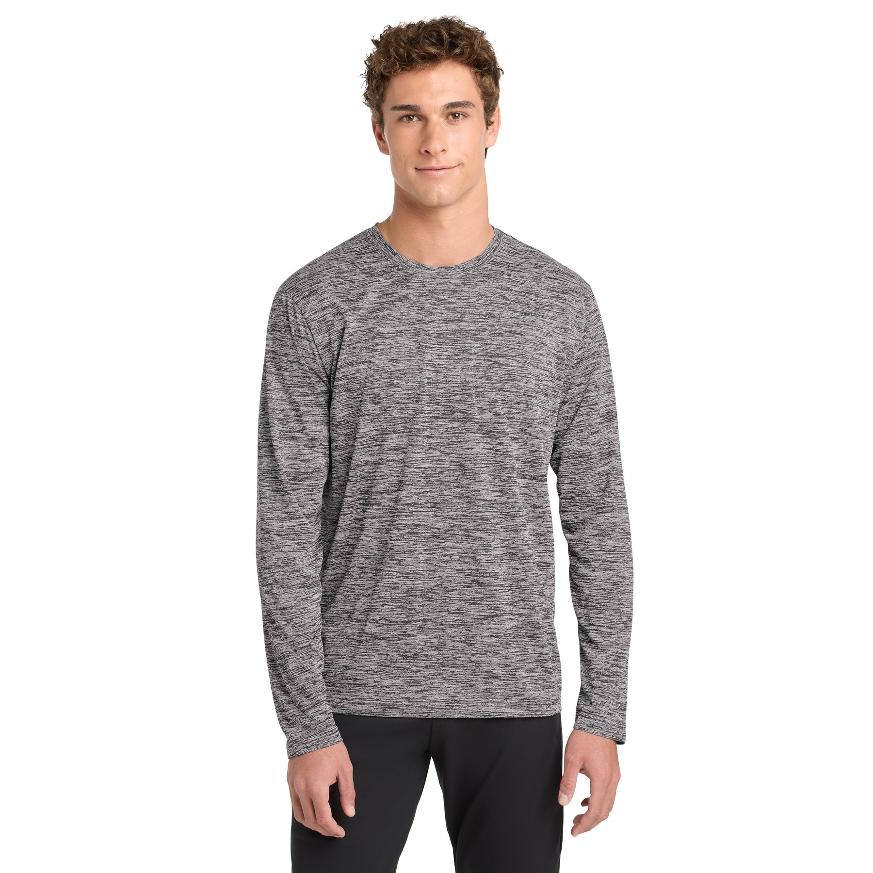 PosiCharge Long Sleeve Electric Heather Tee - Thumbnail Image