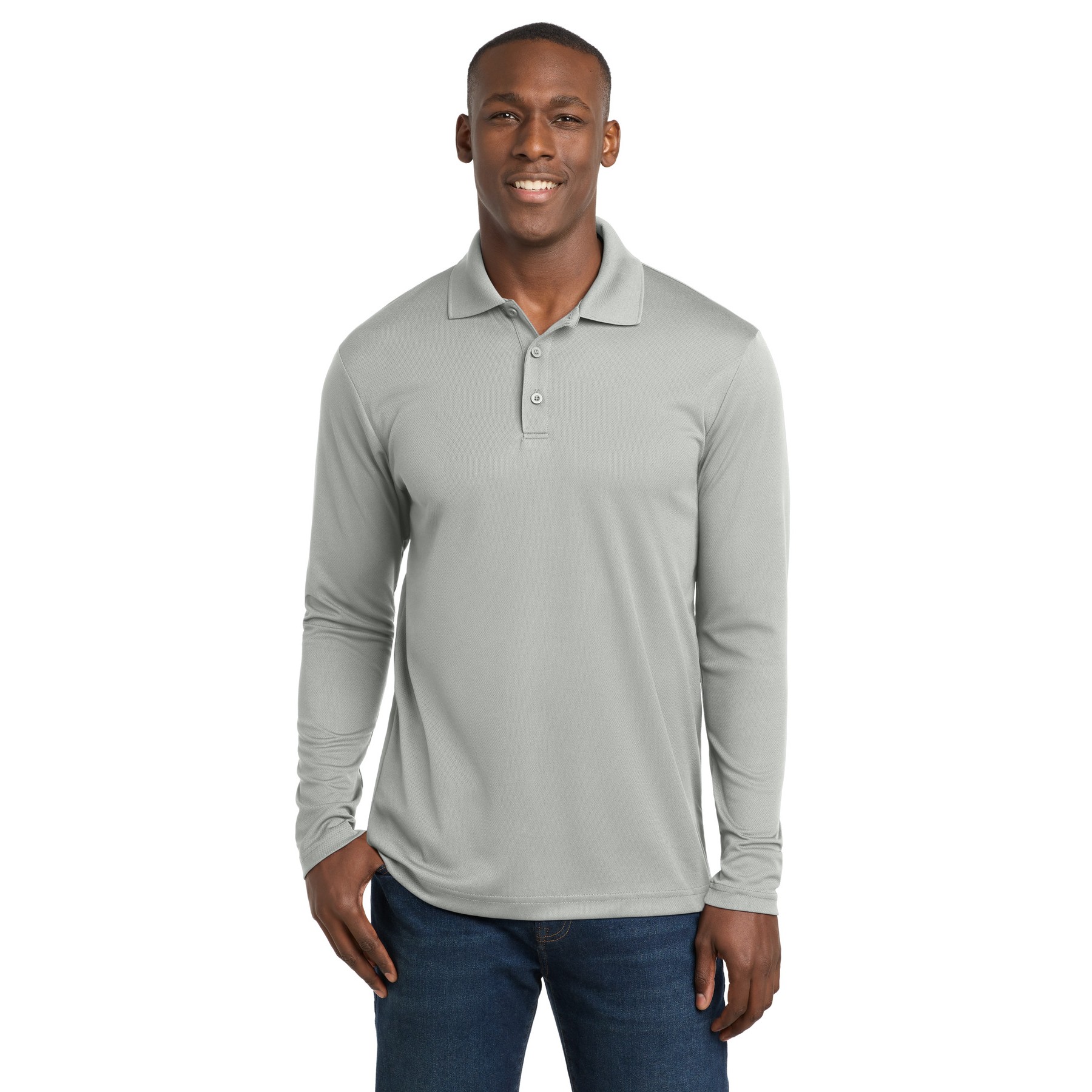 PosiCharge RacerMesh Long Sleeve Polo - Thumbnail Image
