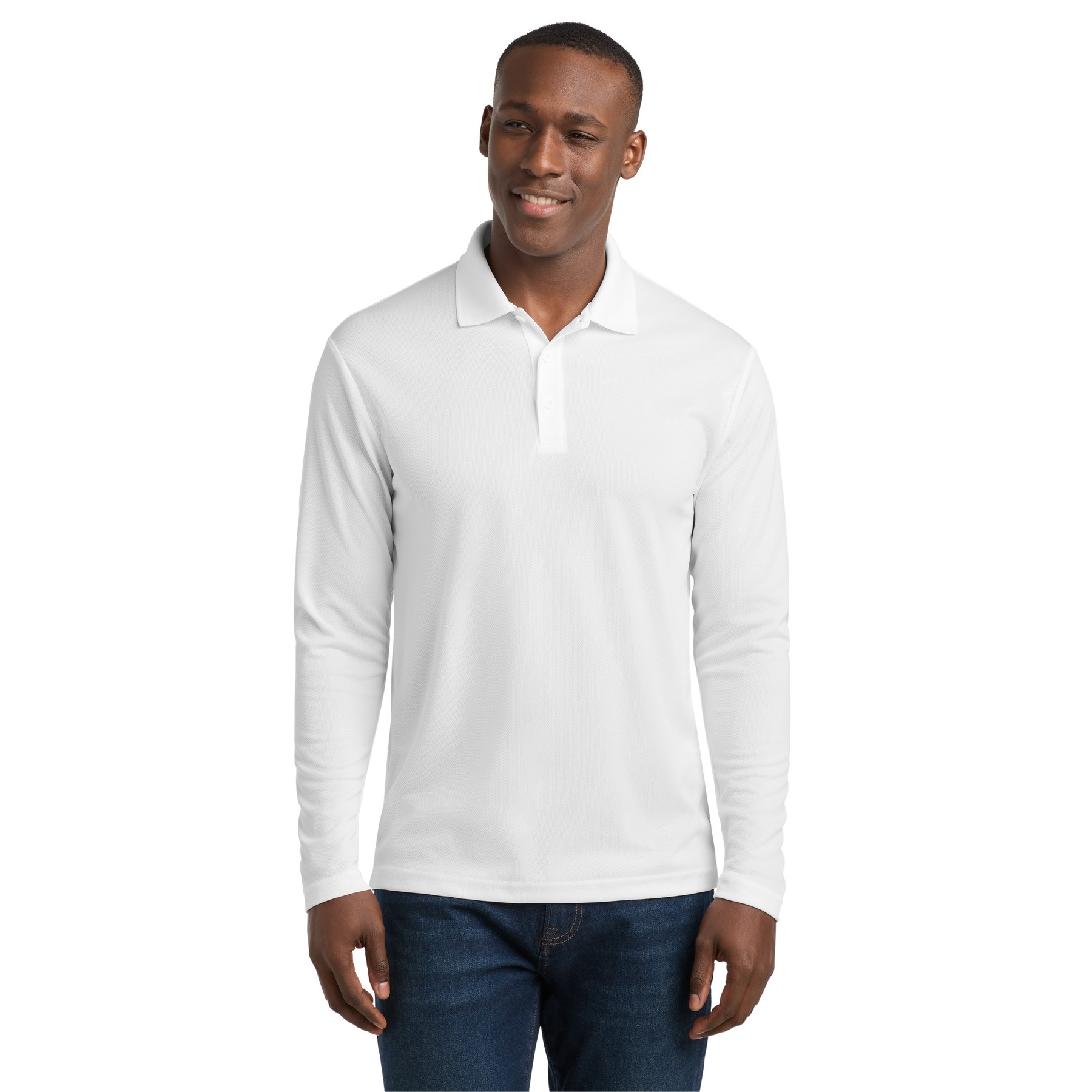 PosiCharge RacerMesh Long Sleeve Polo - Main Image