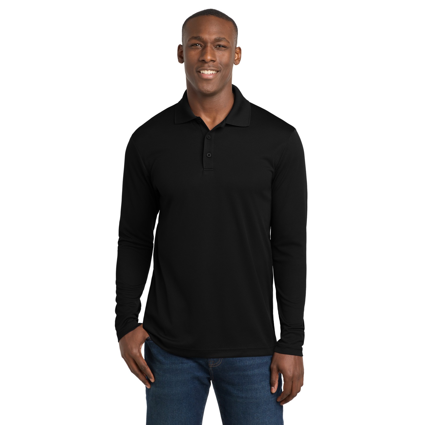 PosiCharge RacerMesh Long Sleeve Polo - Thumbnail Image
