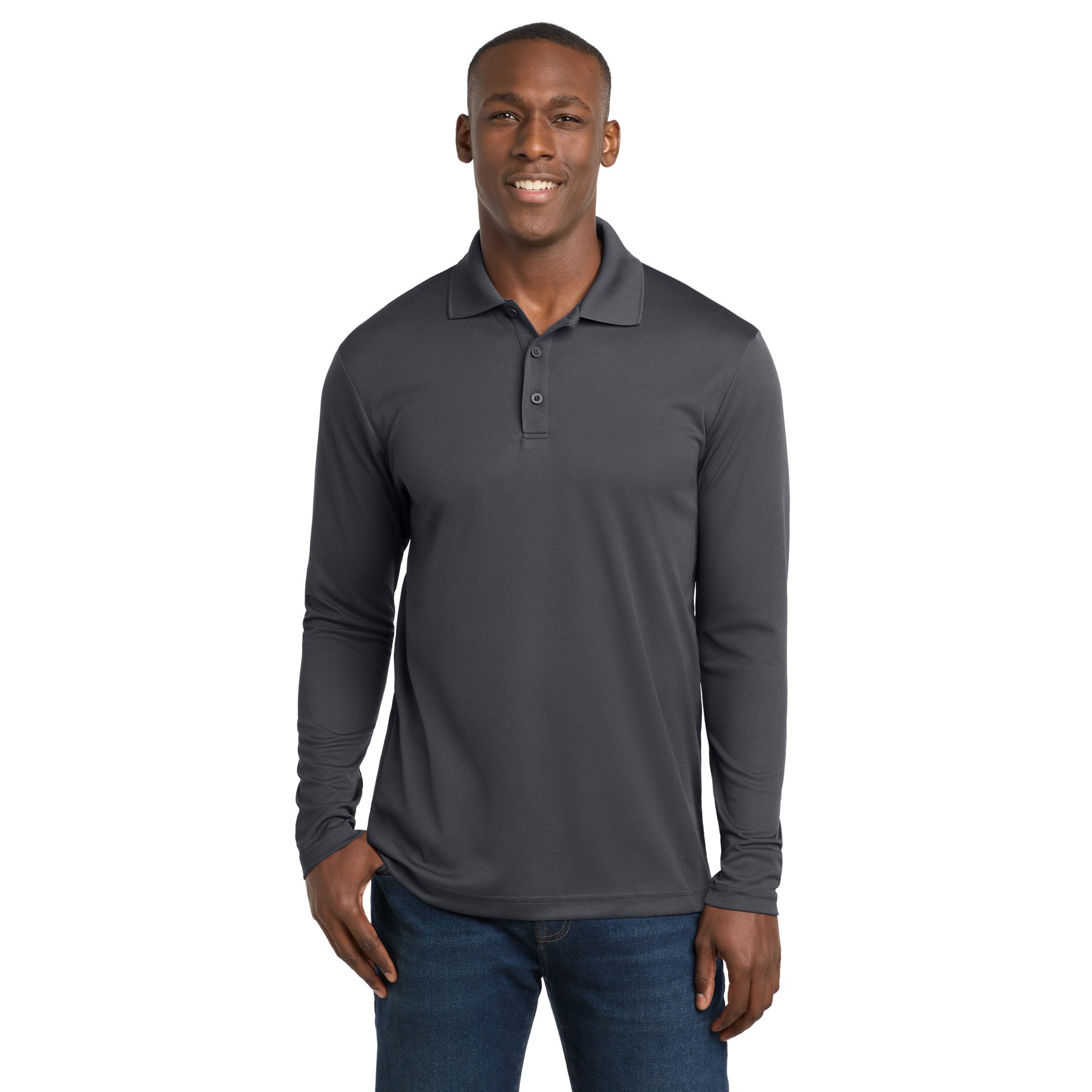 PosiCharge RacerMesh Long Sleeve Polo - Thumbnail Image