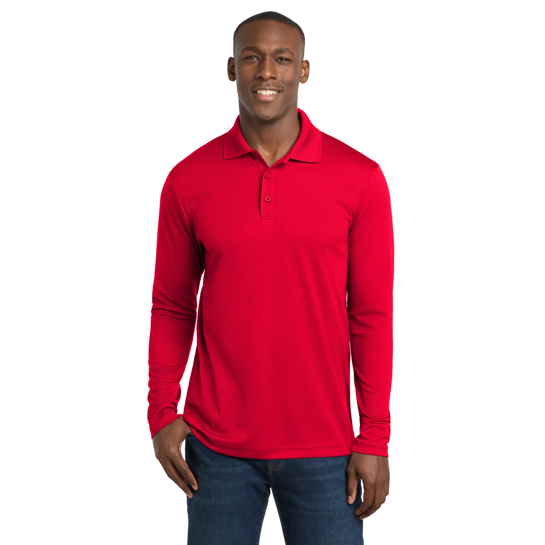 PosiCharge RacerMesh Long Sleeve Polo - Thumbnail Image