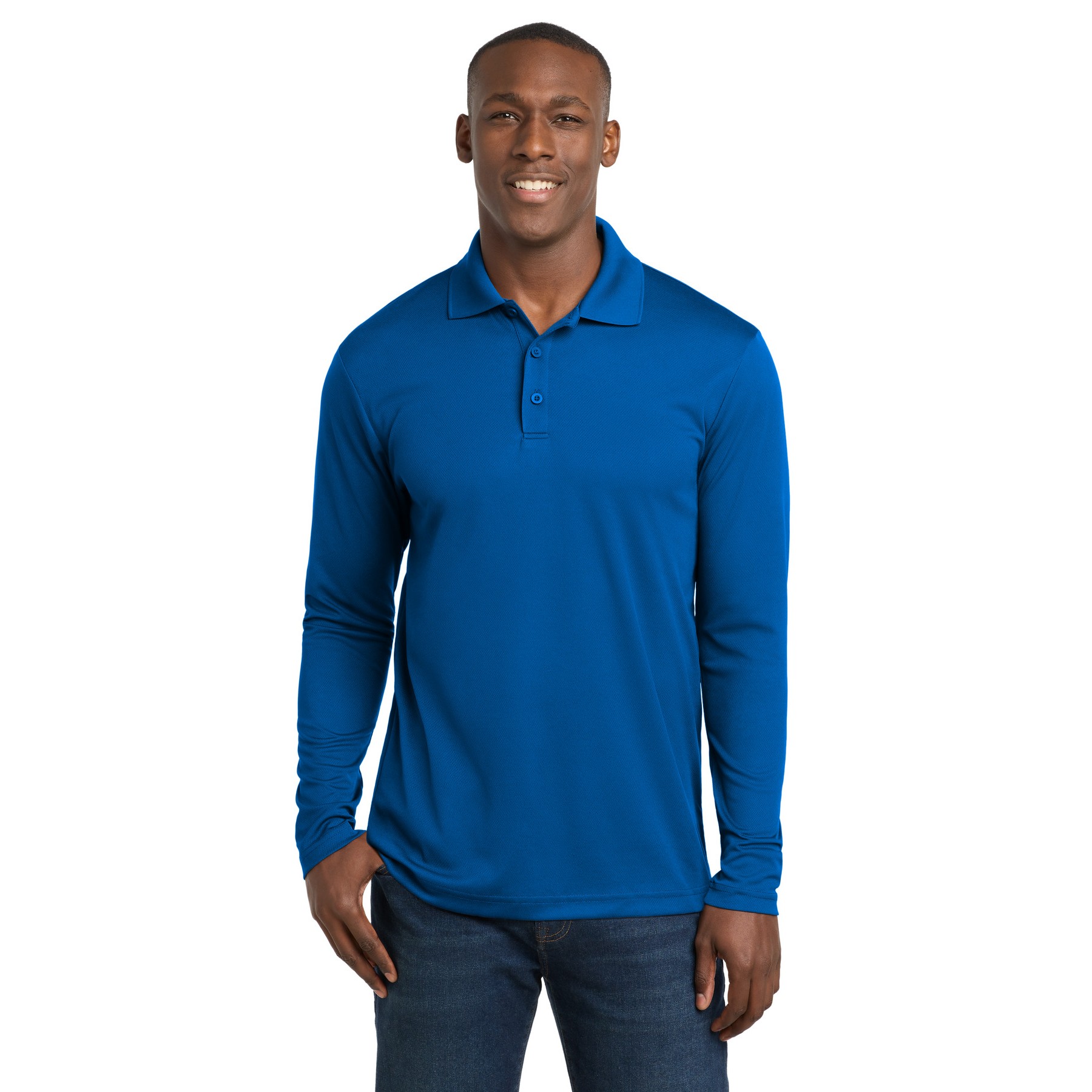 PosiCharge RacerMesh Long Sleeve Polo - Thumbnail Image