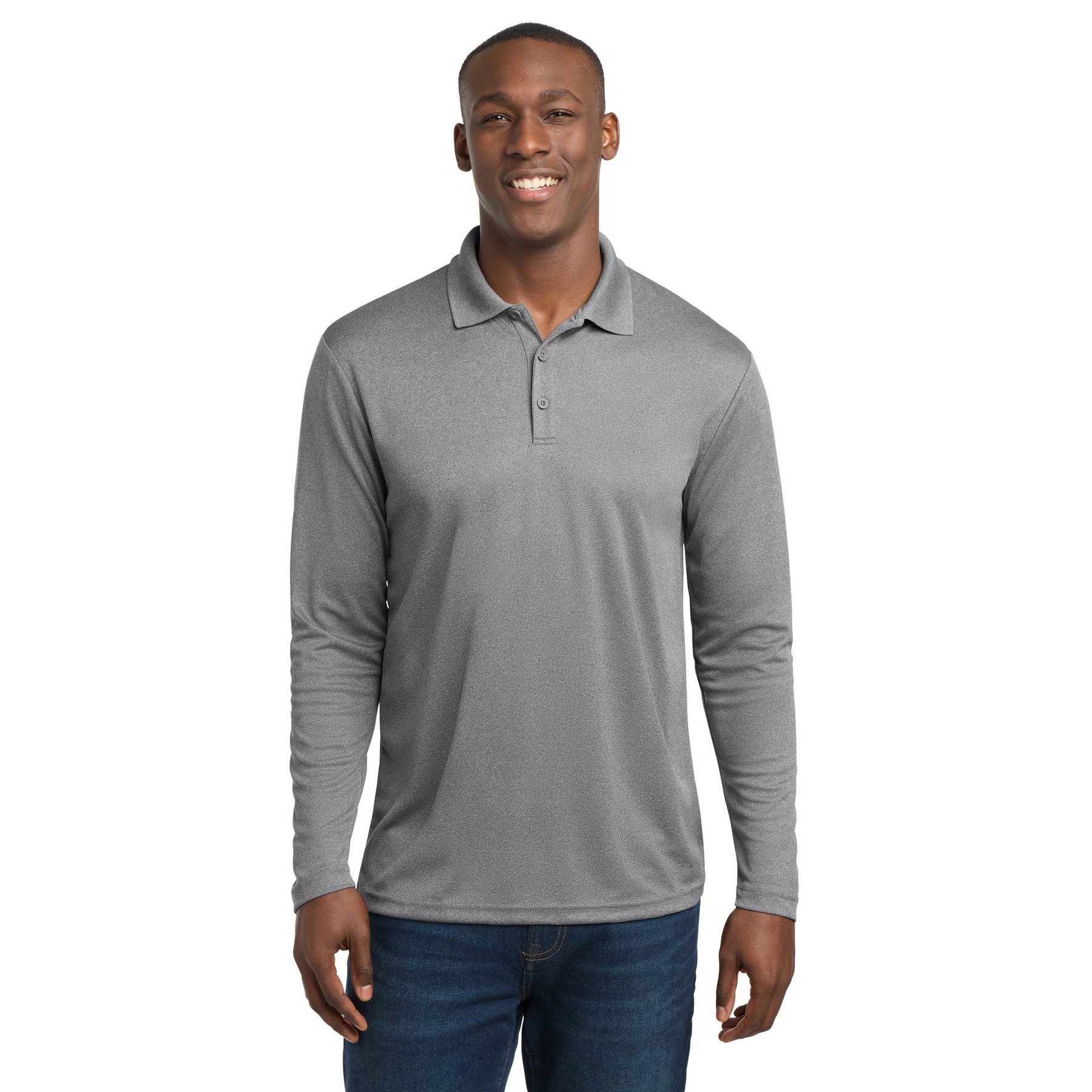 PosiCharge RacerMesh Long Sleeve Polo - Thumbnail Image