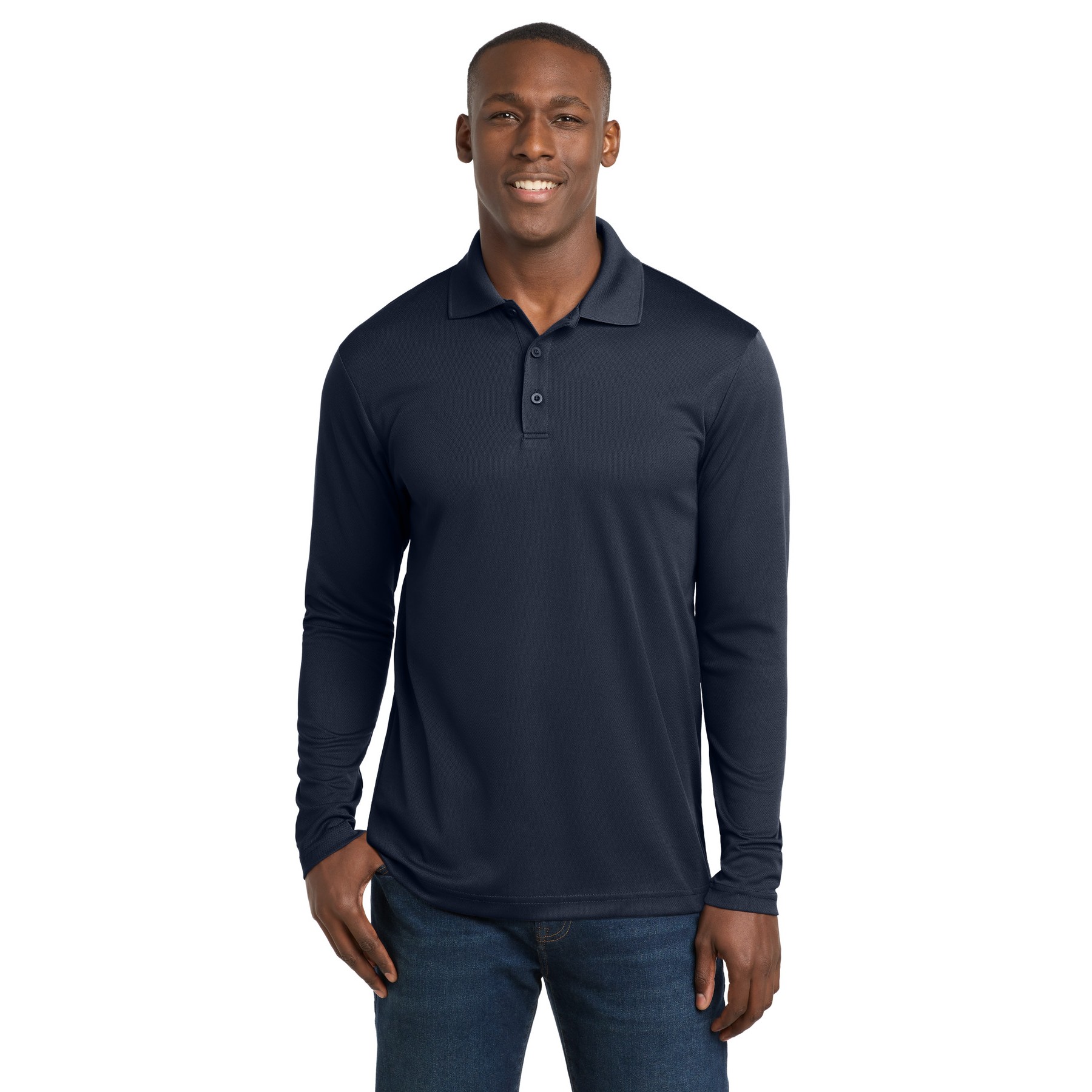 PosiCharge RacerMesh Long Sleeve Polo - Thumbnail Image