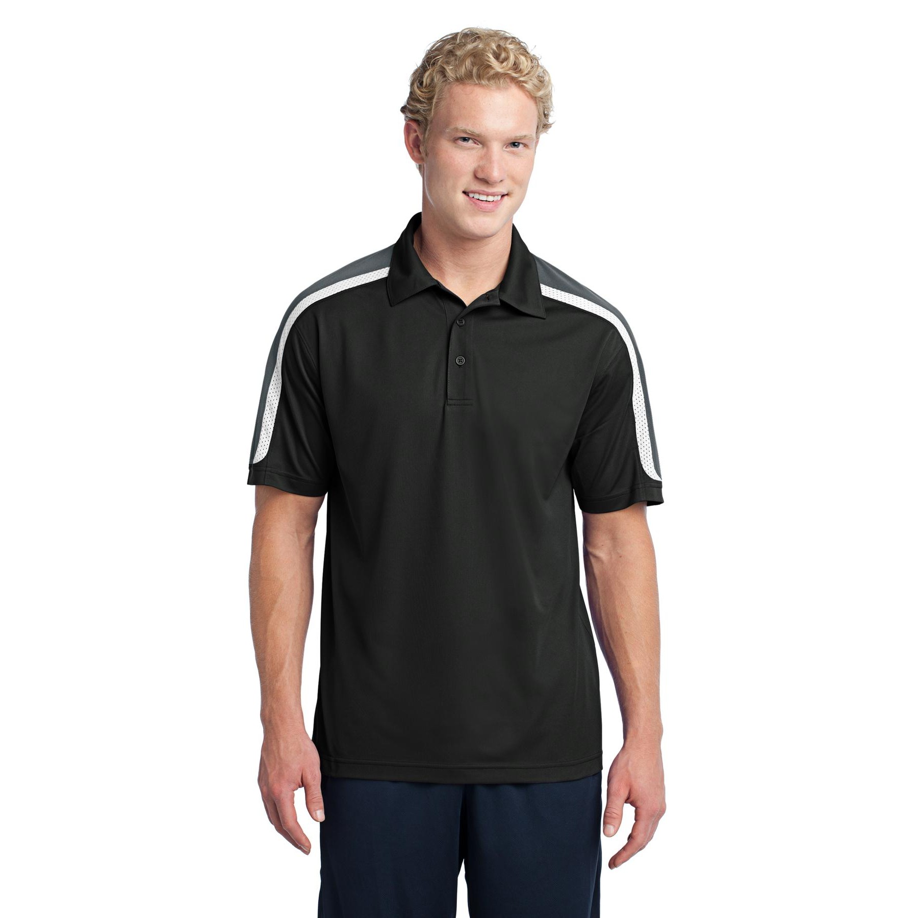 Tricolor Shoulder Micropique Sport-Wick Polo