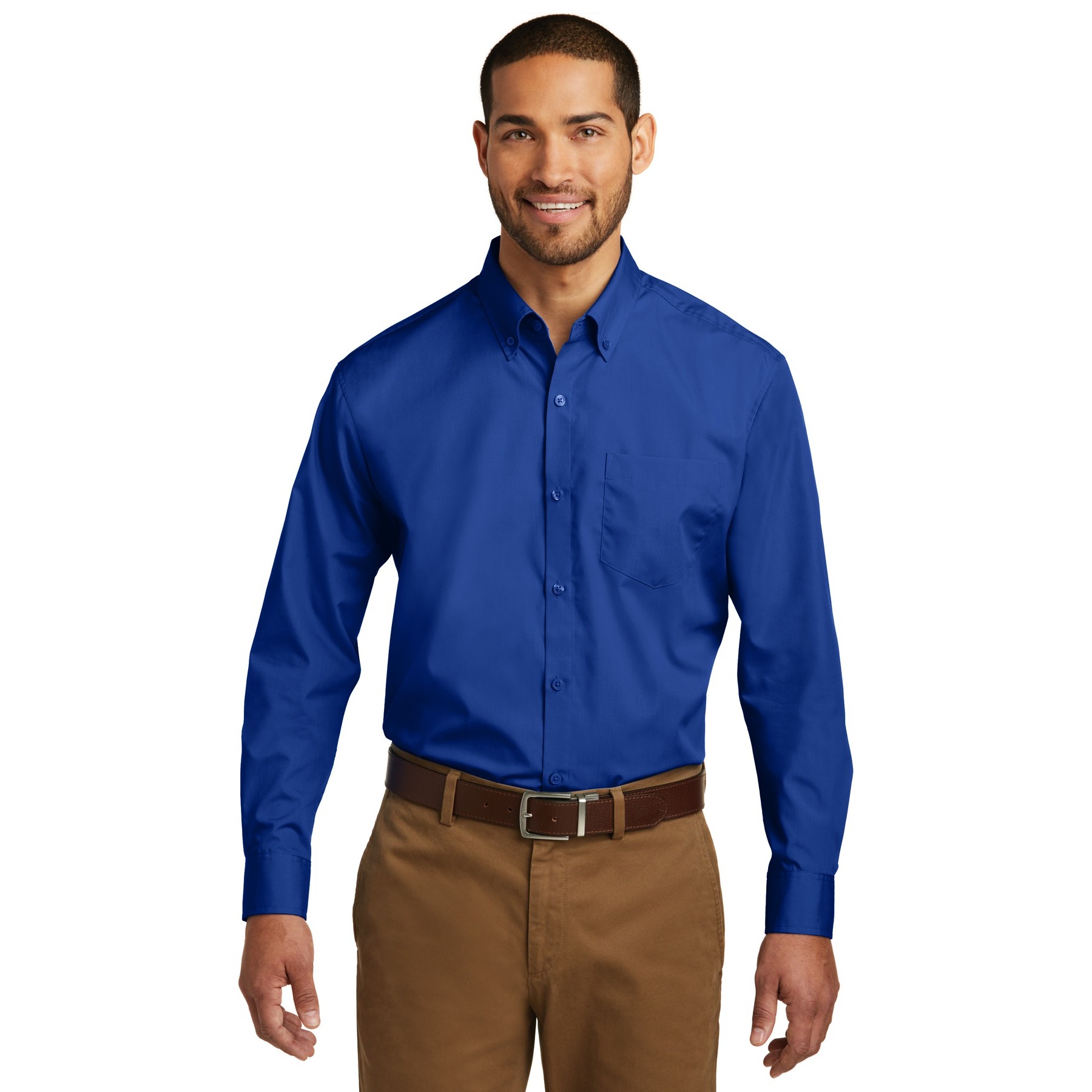 Tall Long Sleeve Carefree Poplin Shirt - Thumbnail Image
