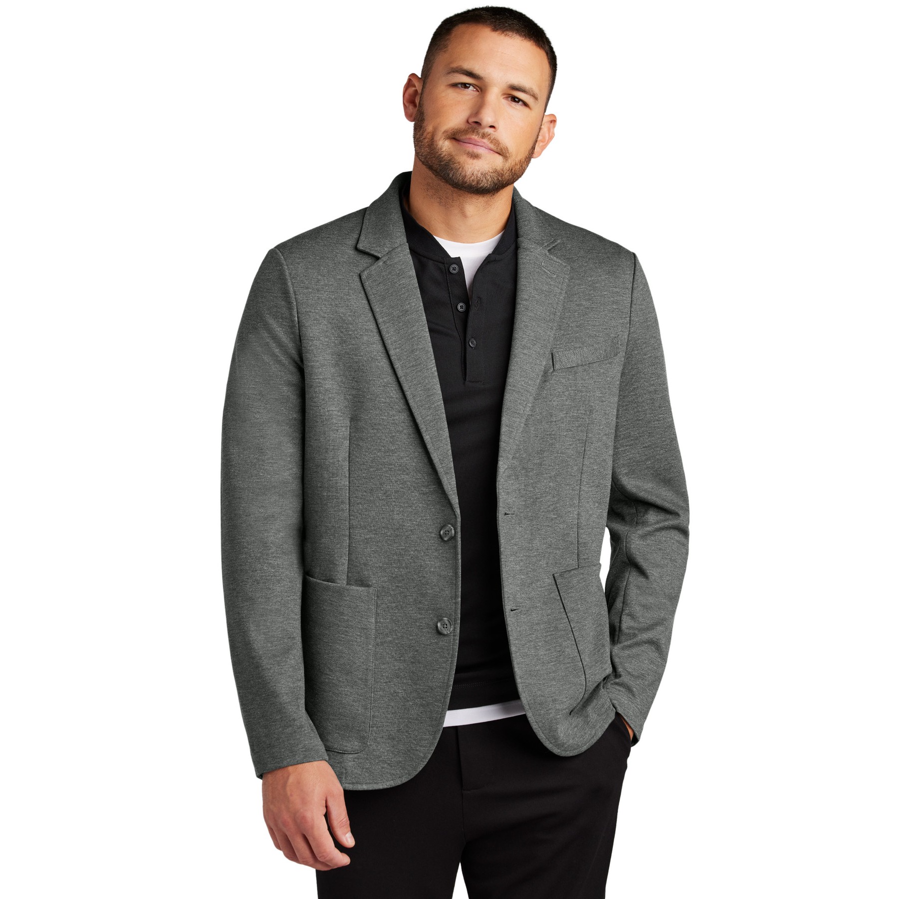 Relaxed Knit Blazer - Main Image
