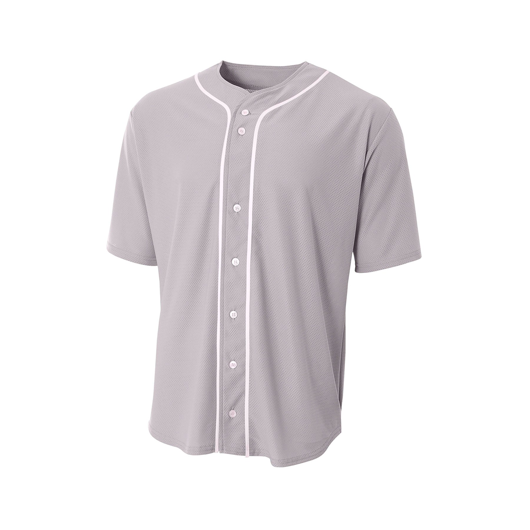 Short Sleeve Full-Button Baseball Top - Thumbnail Image
