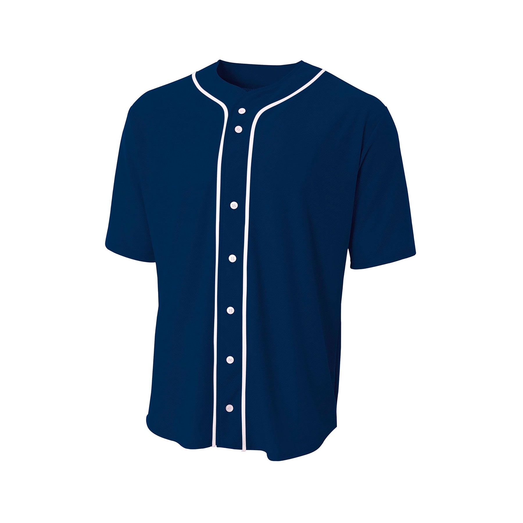 Short Sleeve Full-Button Baseball Top - Thumbnail Image