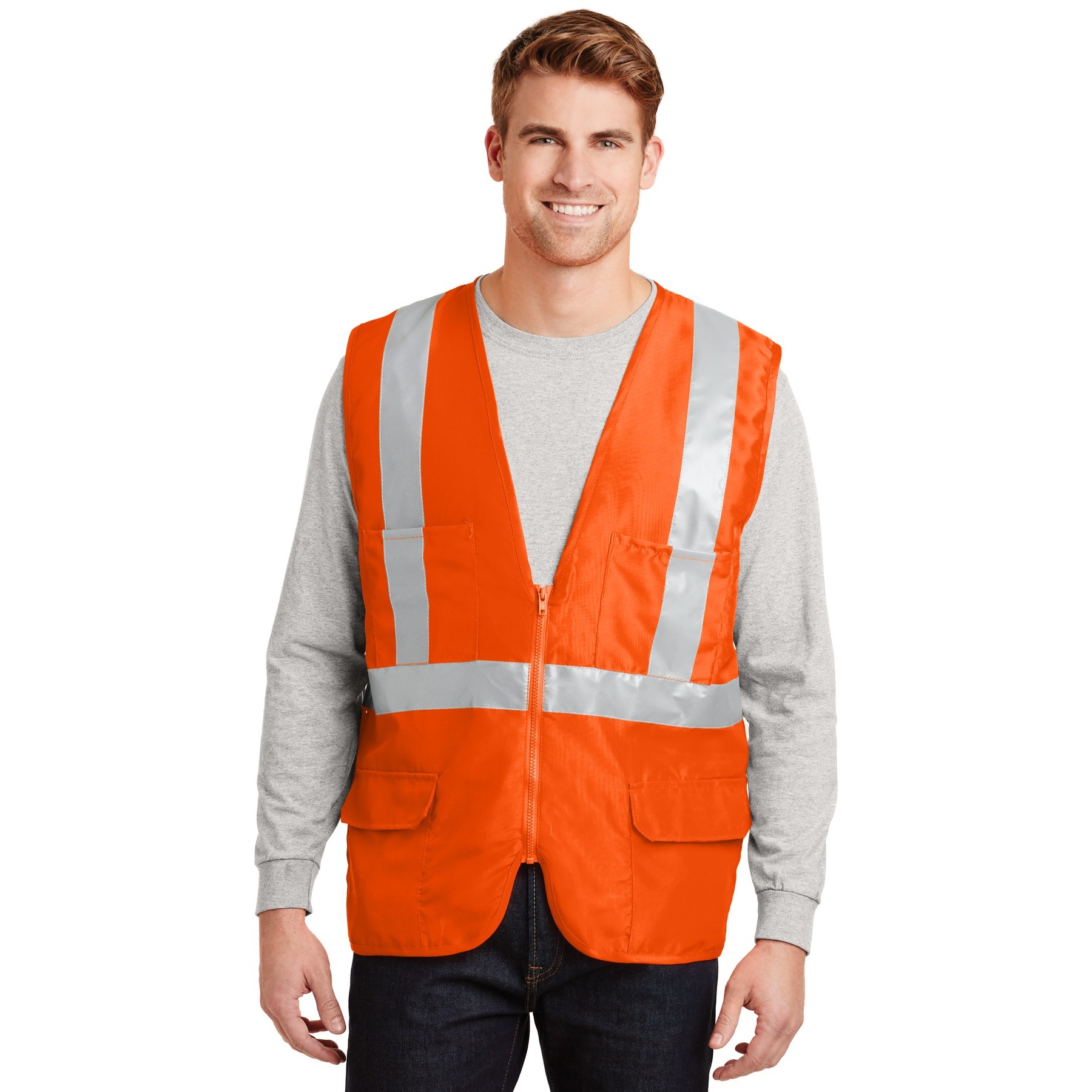 ANSI 107 Class 2 Mesh Back Safety Vest - Main Image