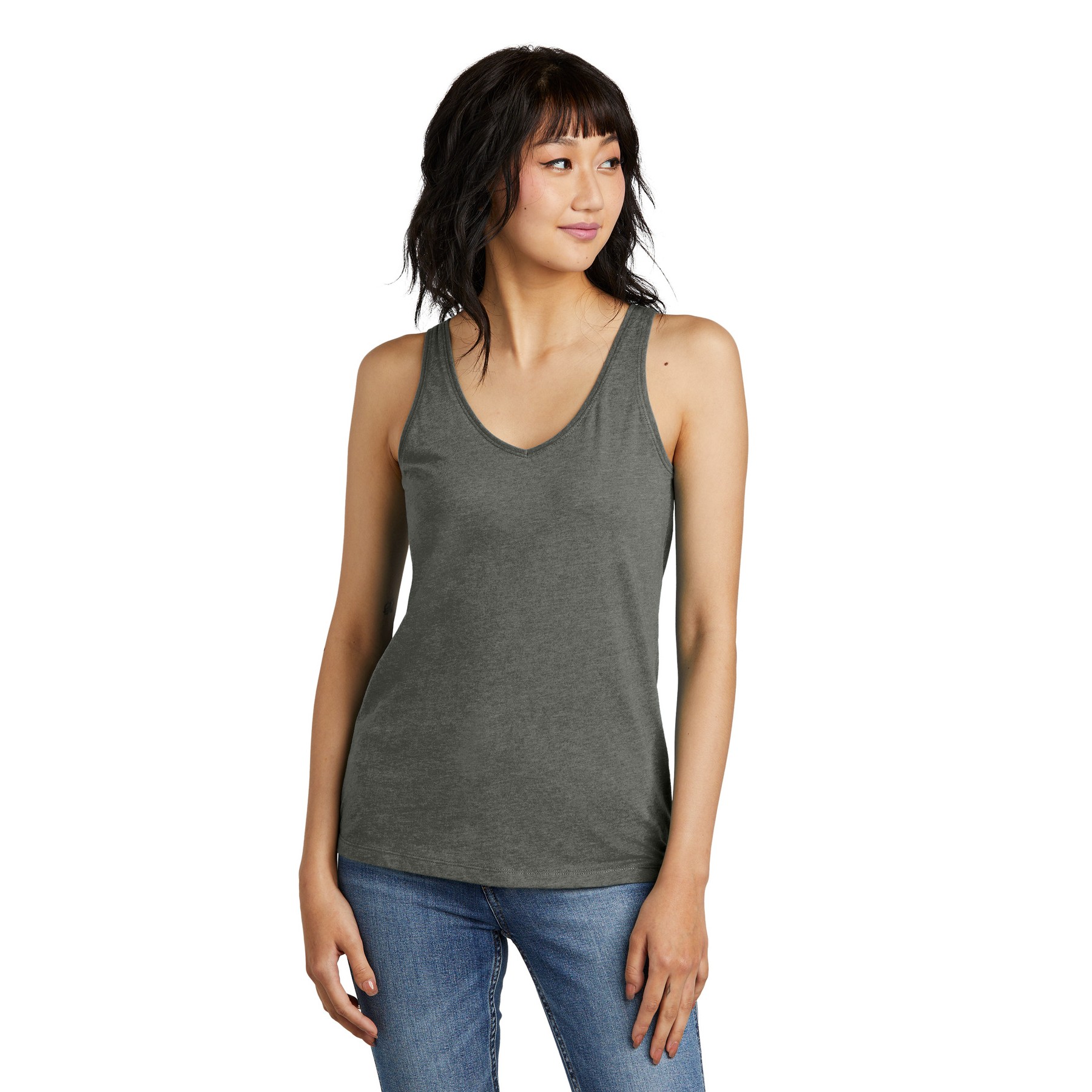 Women's Perfect Blend CVC V-Neck Tank - Thumbnail Image