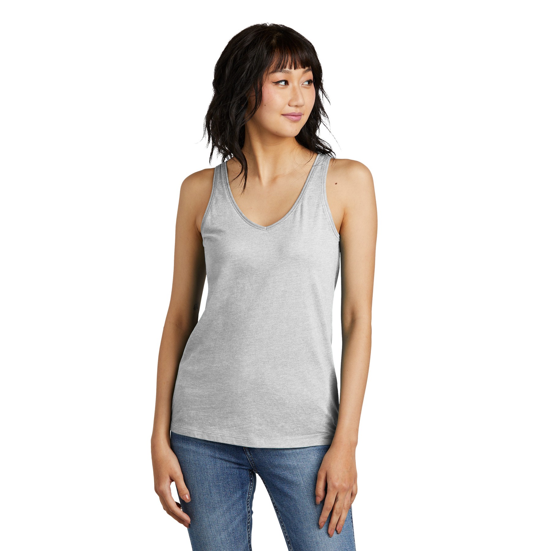 Women's Perfect Blend CVC V-Neck Tank - Thumbnail Image
