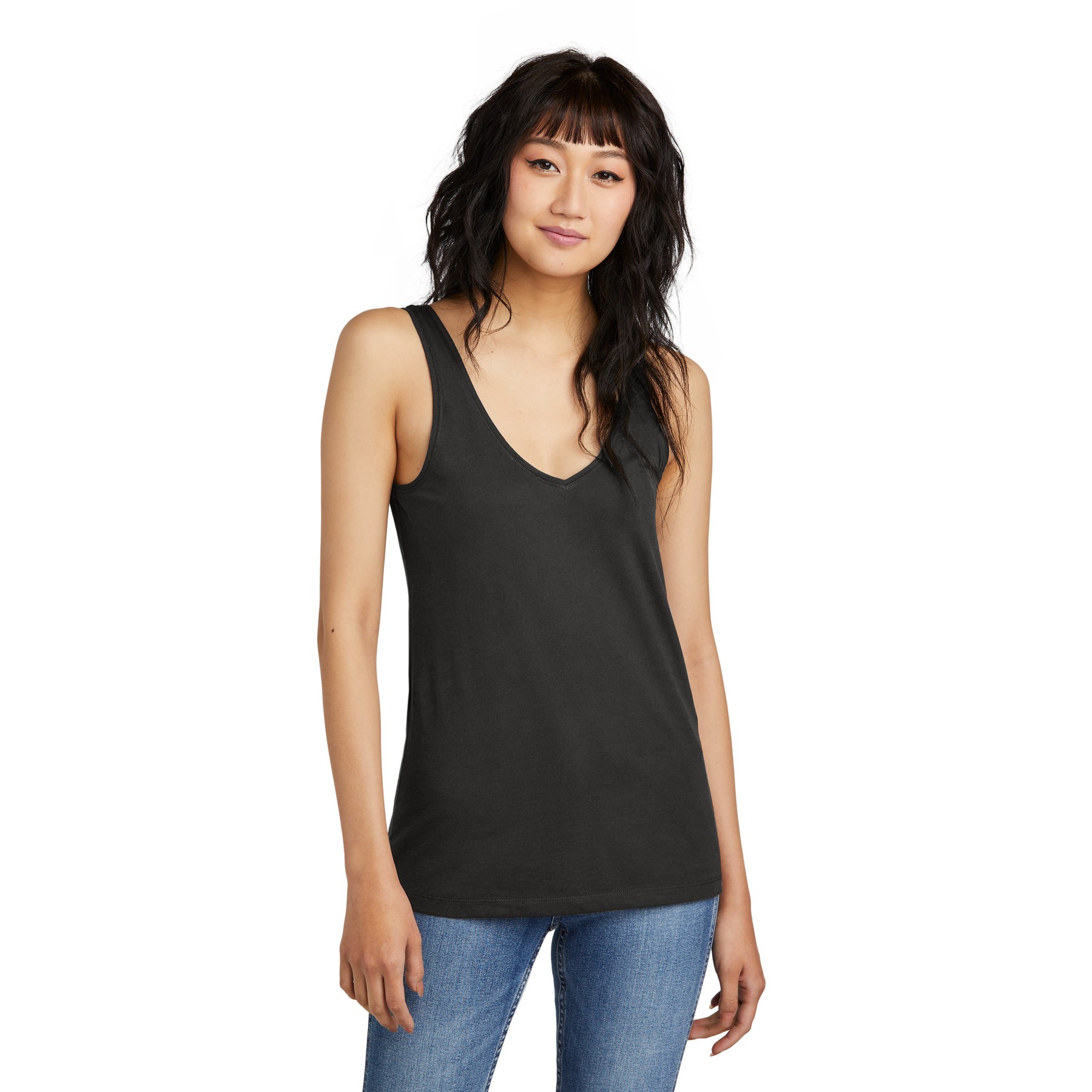 Women's Perfect Blend CVC V-Neck Tank - Thumbnail Image