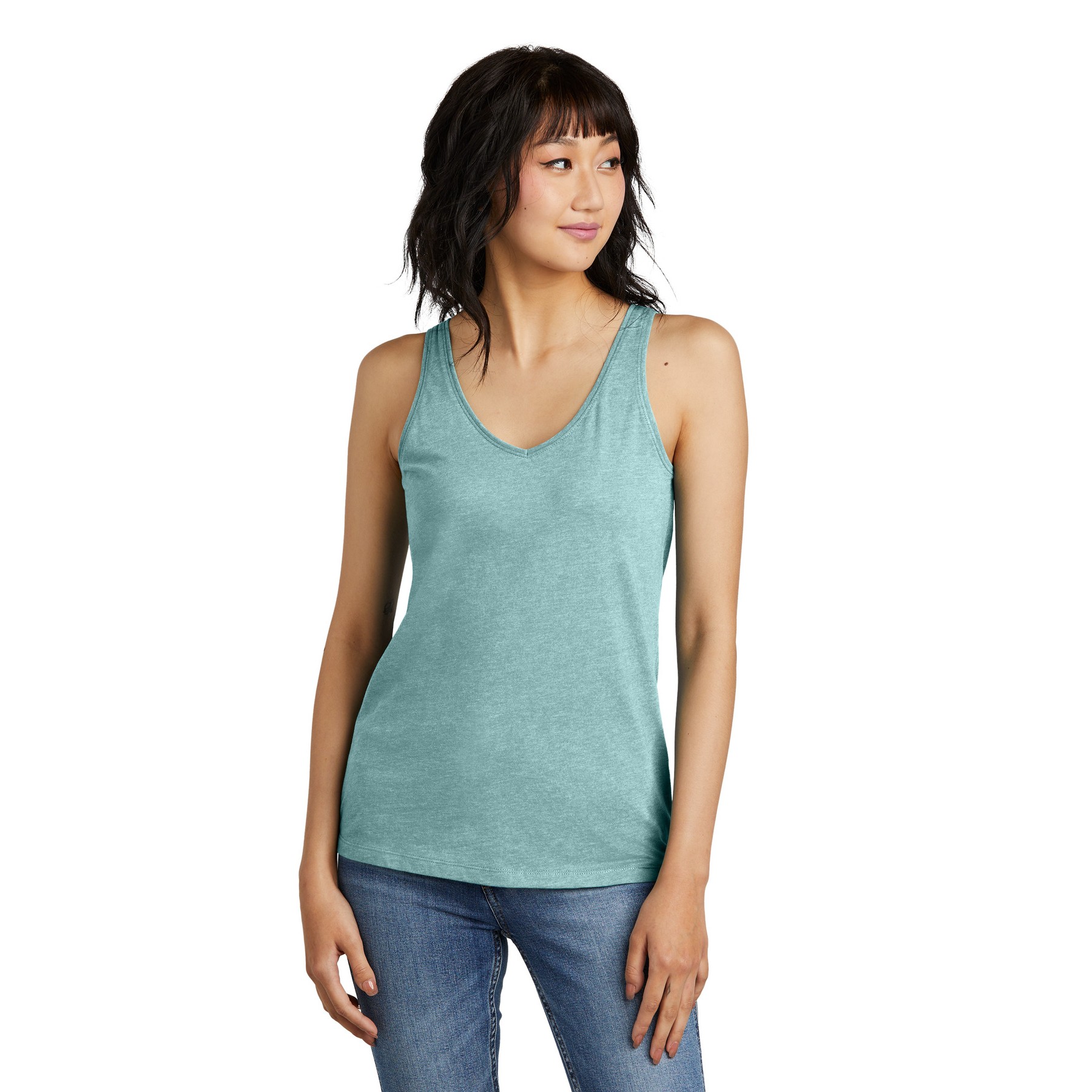 Women's Perfect Blend CVC V-Neck Tank - Thumbnail Image