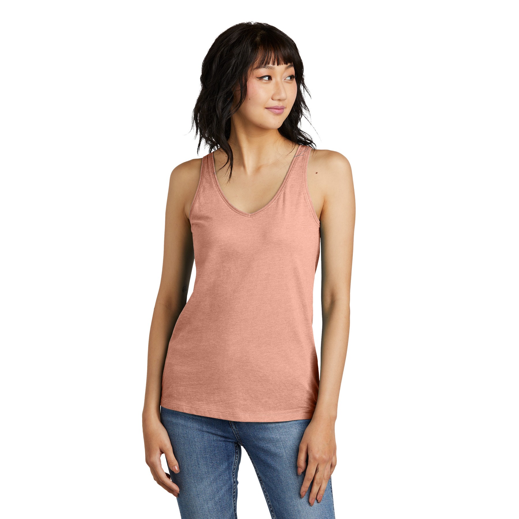 Women's Perfect Blend CVC V-Neck Tank - Thumbnail Image