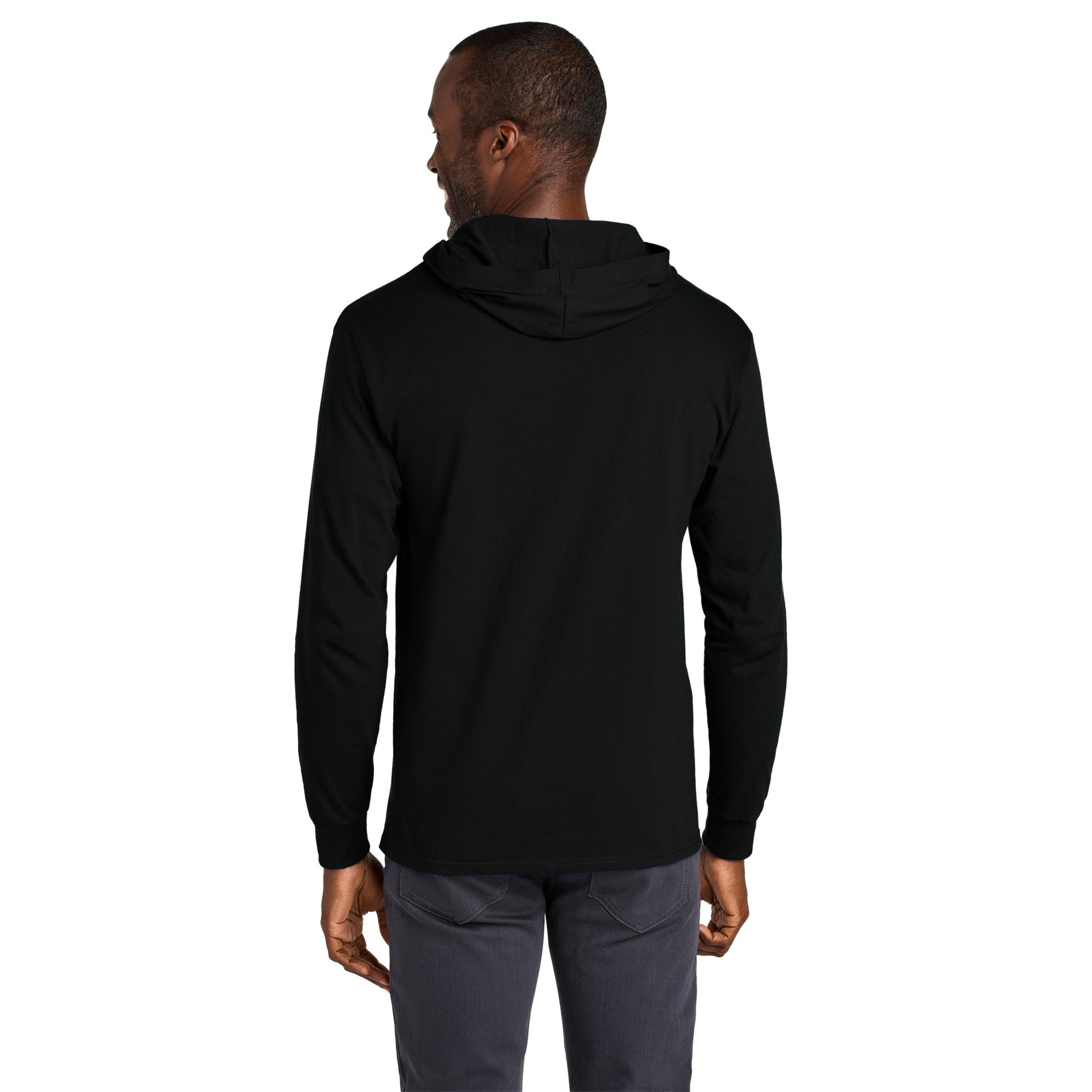 Unisex Cotton Long Sleeve Hooded T-Shirt - Thumbnail Image