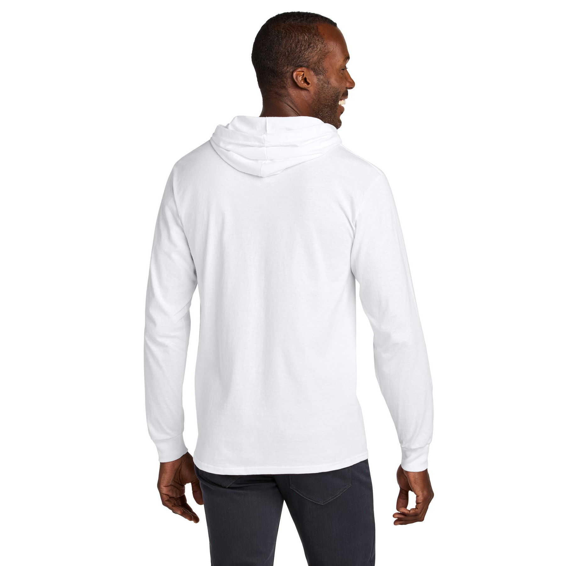Unisex Cotton Long Sleeve Hooded T-Shirt - Thumbnail Image