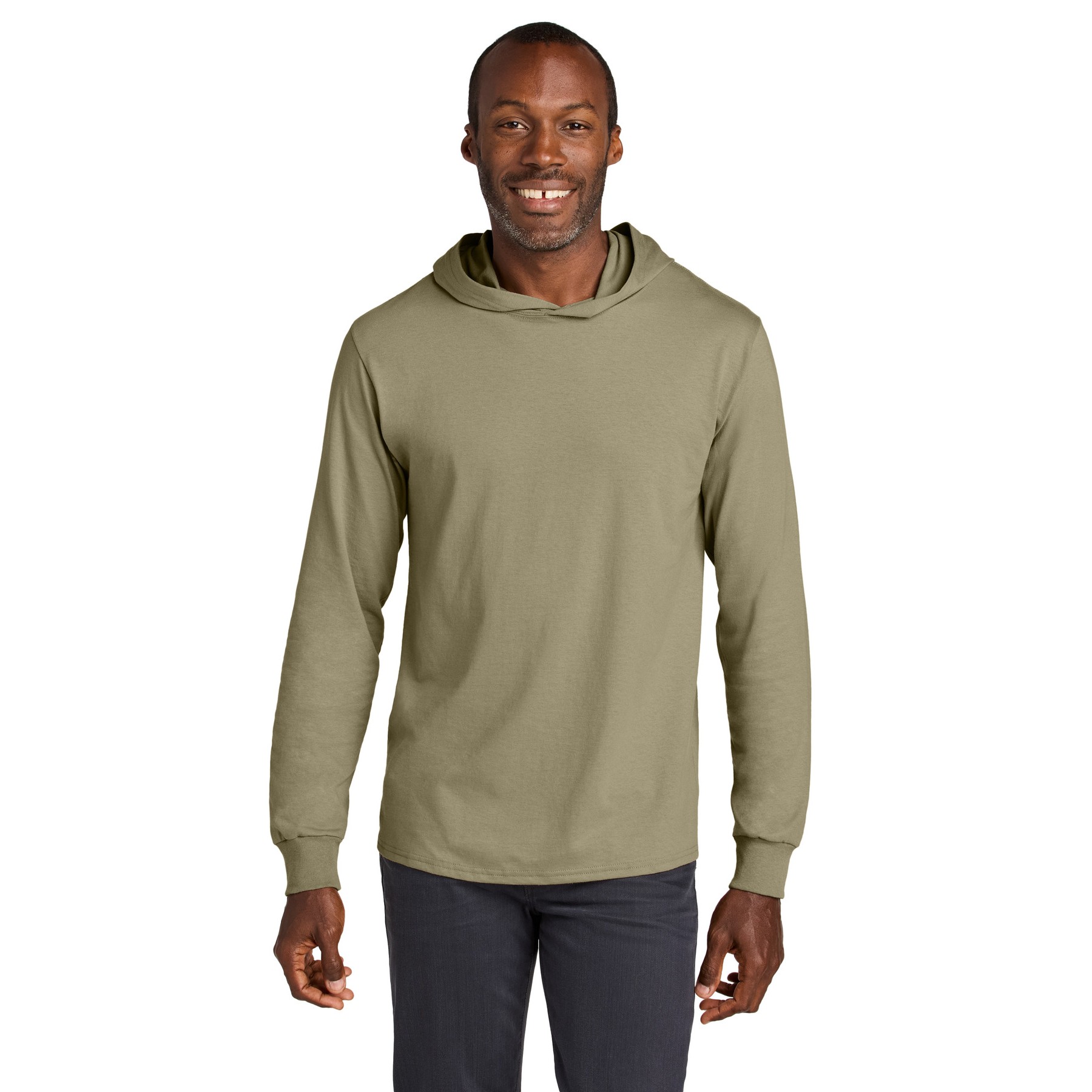 Unisex Cotton Long Sleeve Hooded T-Shirt - Thumbnail Image