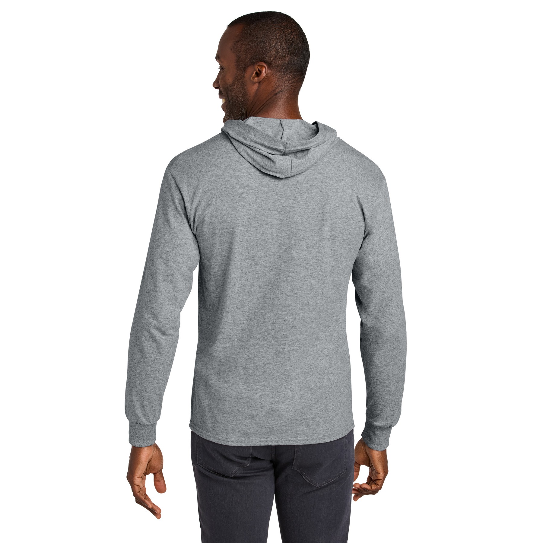 Unisex Cotton Long Sleeve Hooded T-Shirt - Thumbnail Image