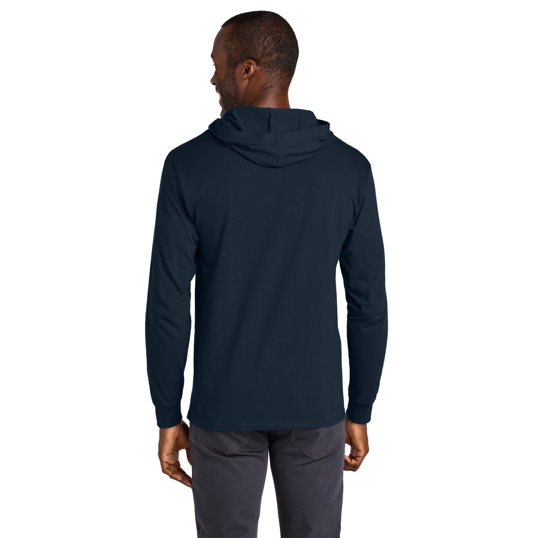 Unisex Cotton Long Sleeve Hooded T-Shirt - Thumbnail Image