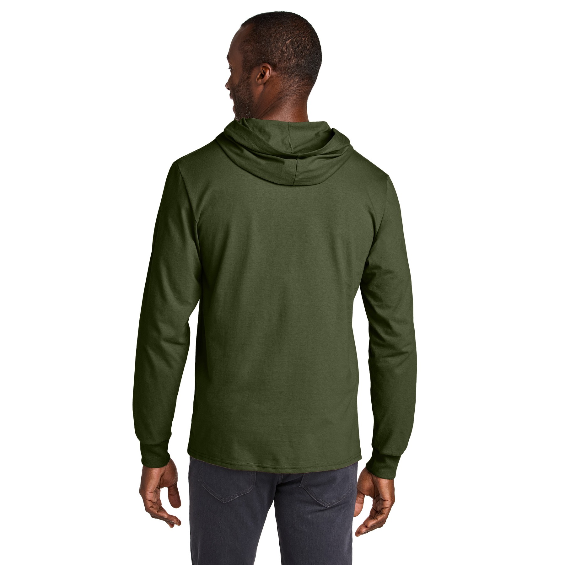 Unisex Cotton Long Sleeve Hooded T-Shirt - Thumbnail Image
