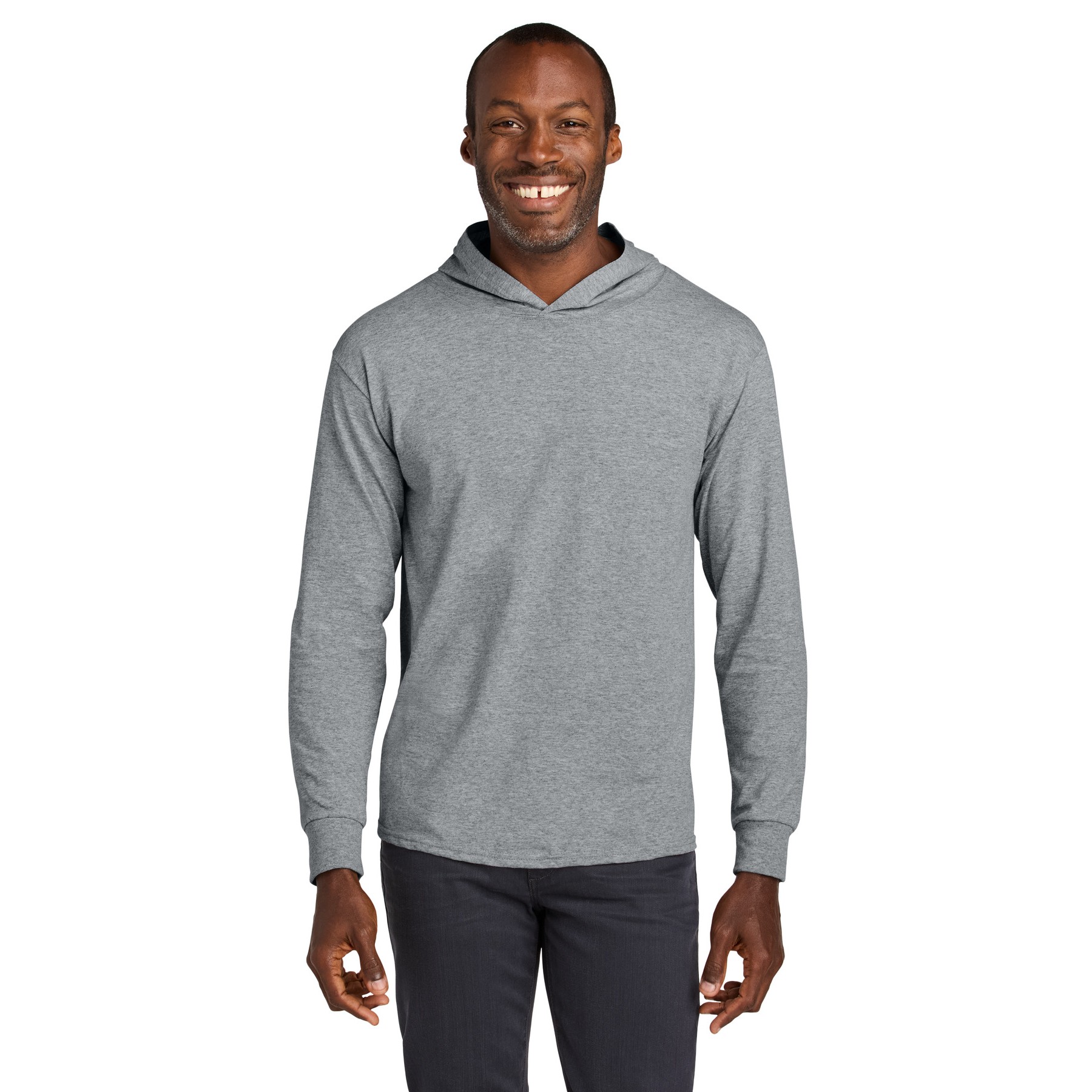 Unisex Cotton Long Sleeve Hooded T-Shirt - Thumbnail Image