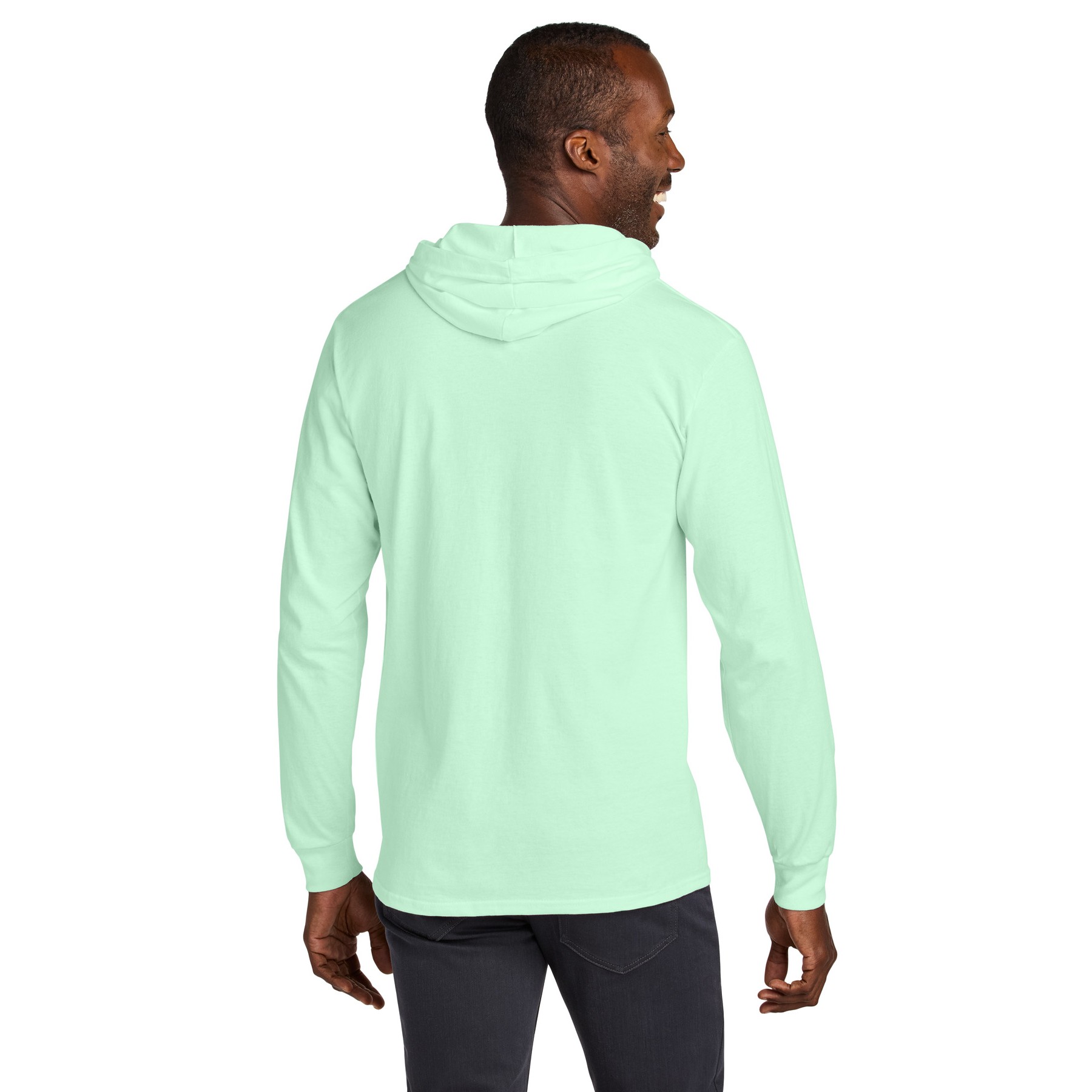 Unisex Cotton Long Sleeve Hooded T-Shirt - Thumbnail Image