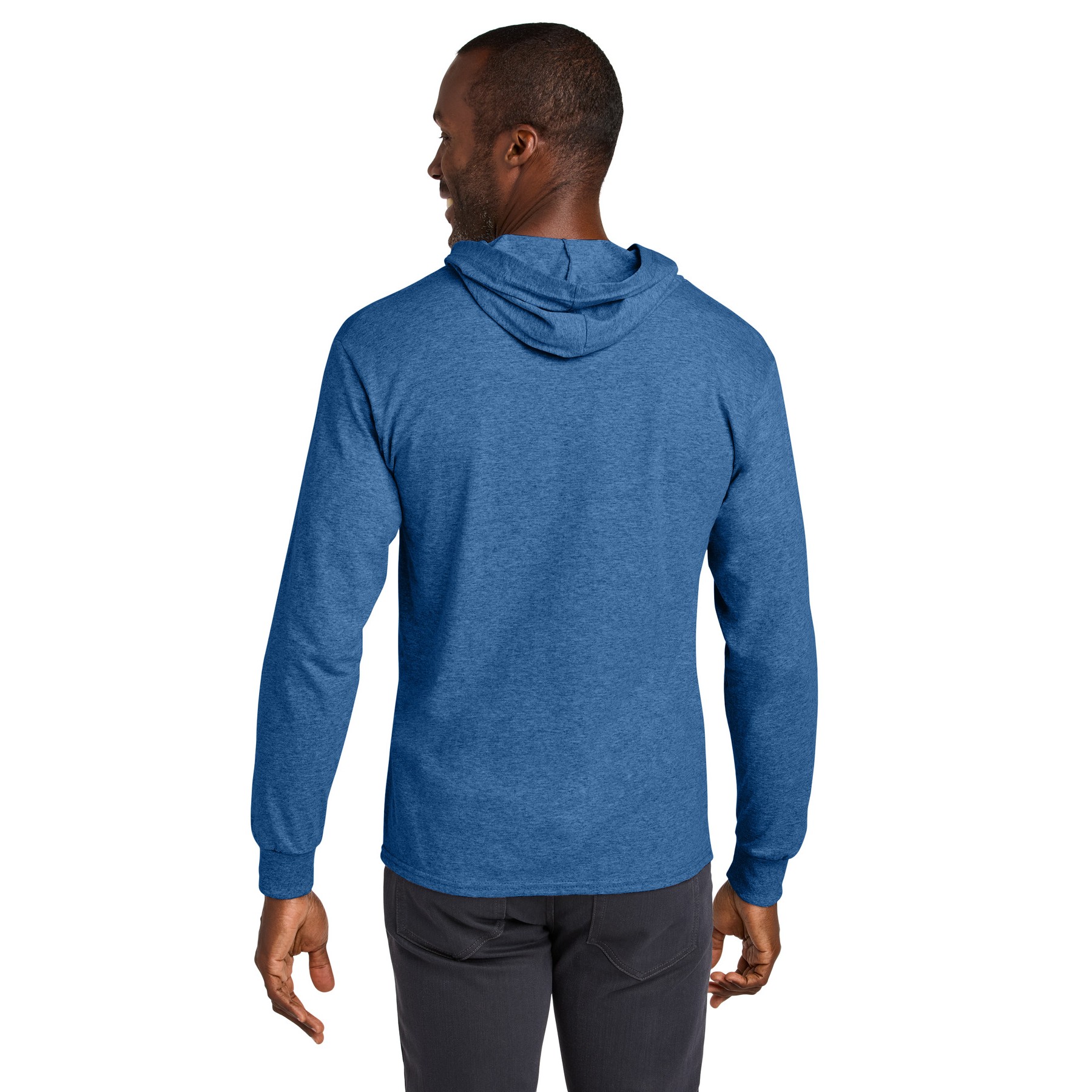 Unisex Cotton Long Sleeve Hooded T-Shirt - Thumbnail Image