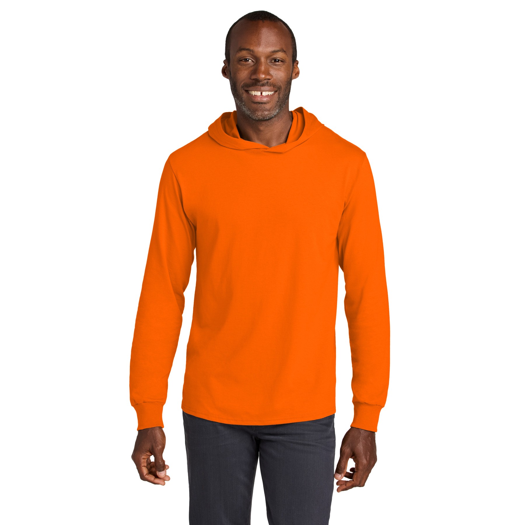 Unisex Cotton Long Sleeve Hooded T-Shirt - Thumbnail Image