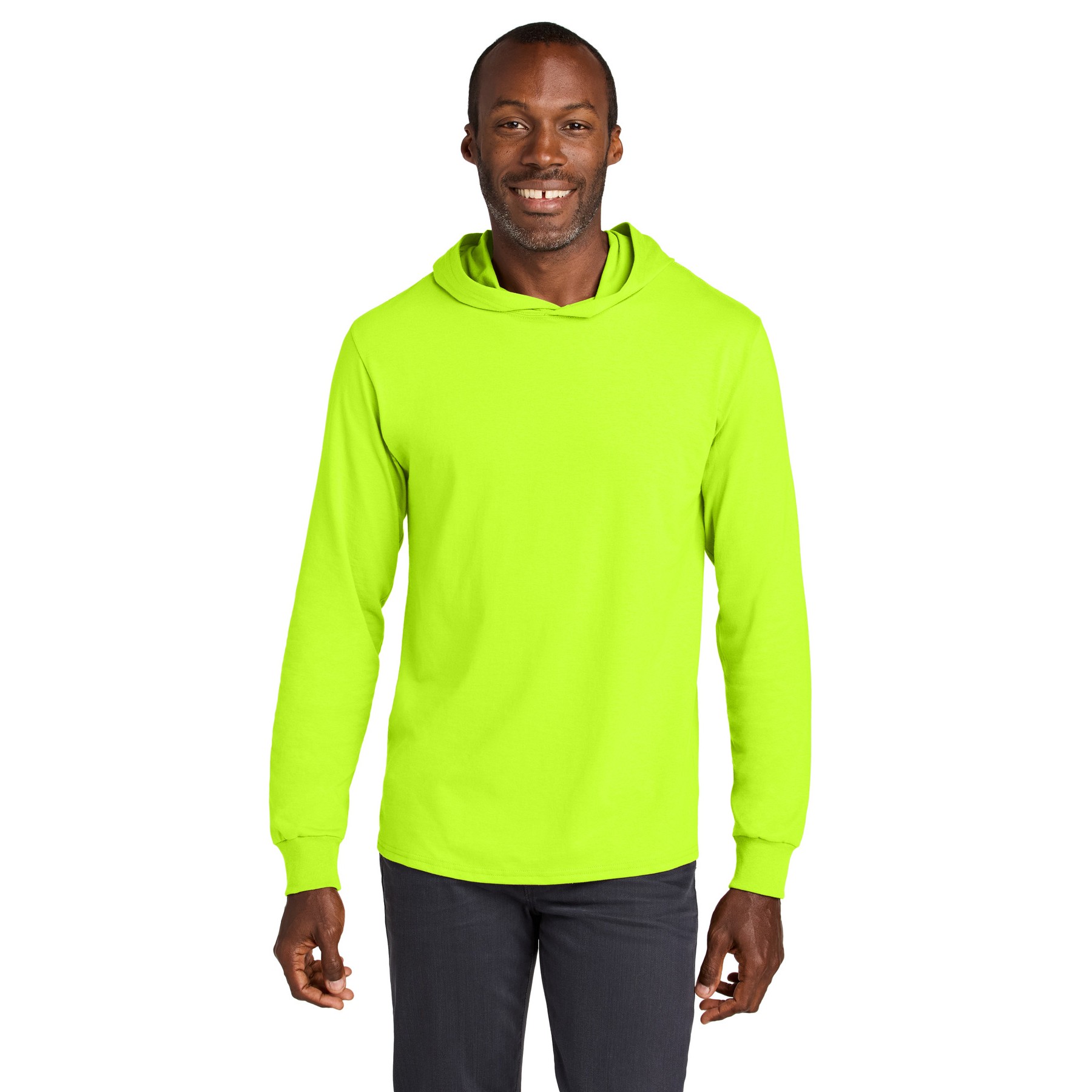 Unisex Cotton Long Sleeve Hooded T-Shirt - Thumbnail Image