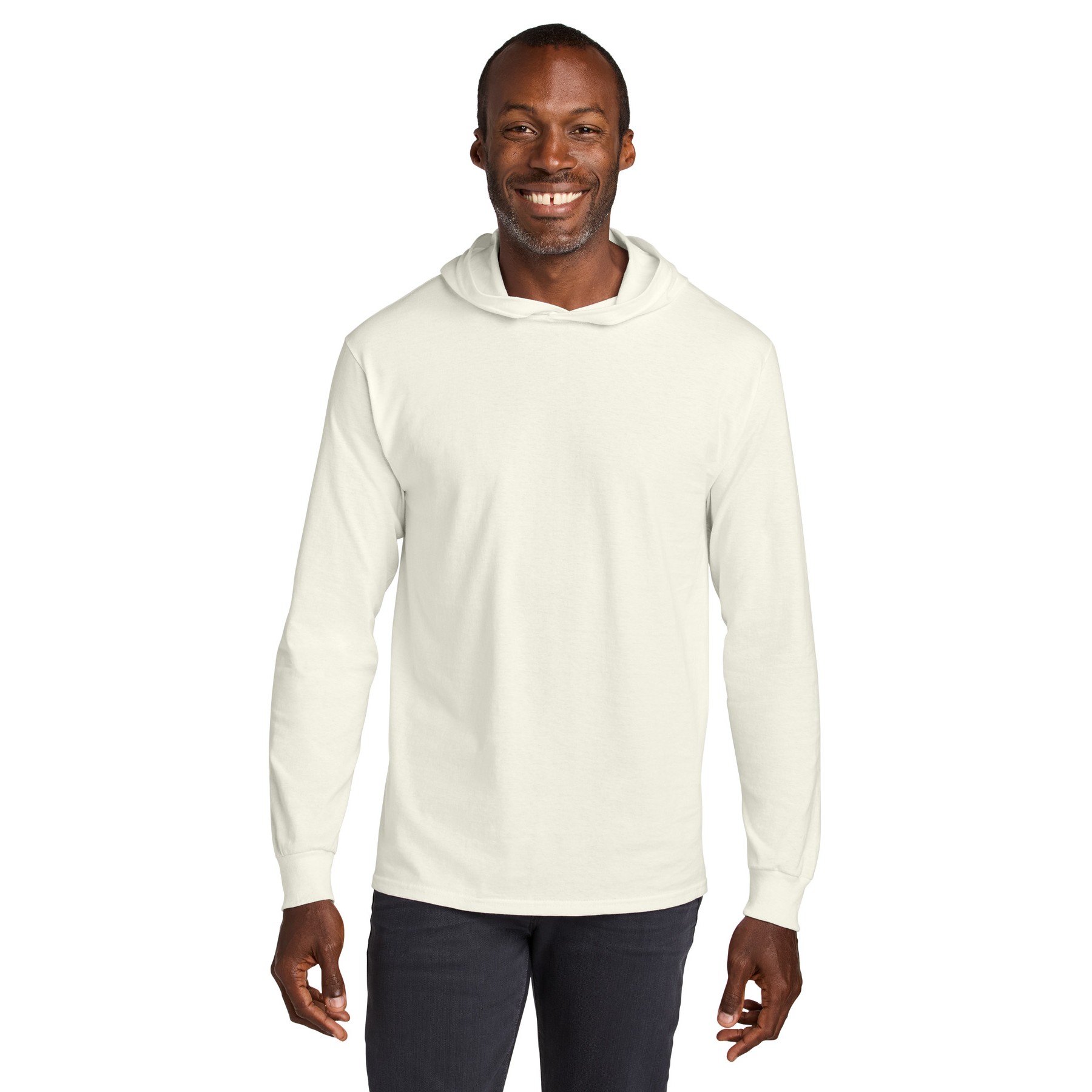 Unisex Cotton Long Sleeve Hooded T-Shirt - Thumbnail Image