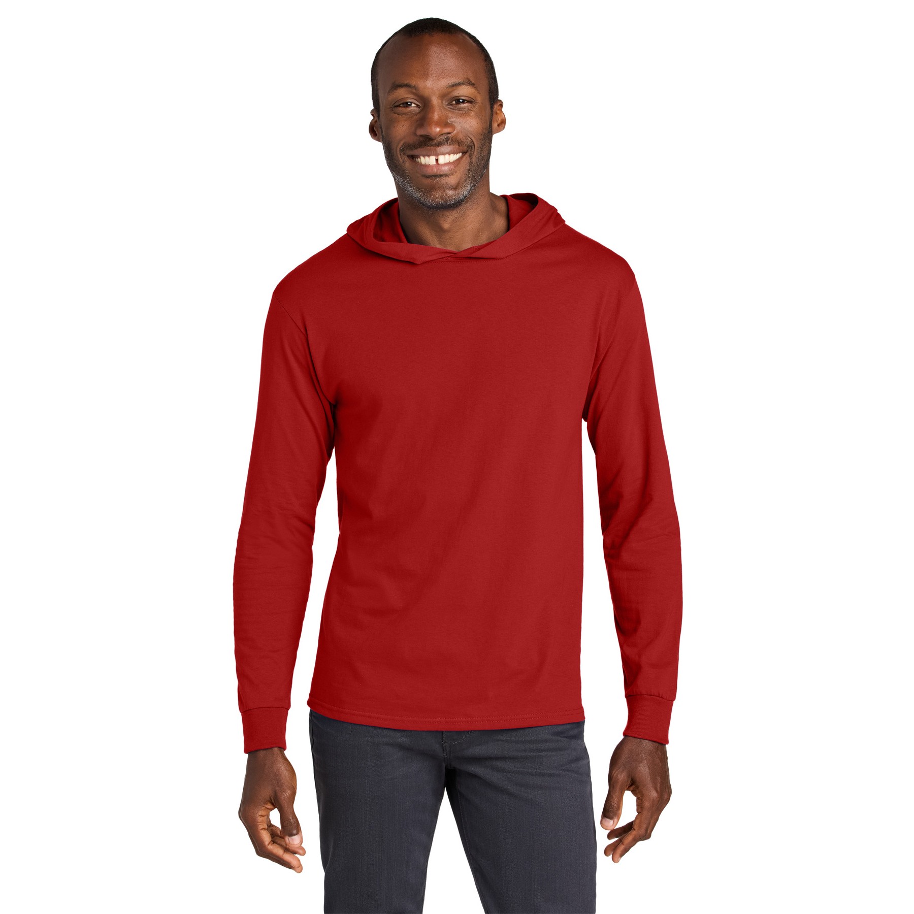 Unisex Cotton Long Sleeve Hooded T-Shirt - Thumbnail Image