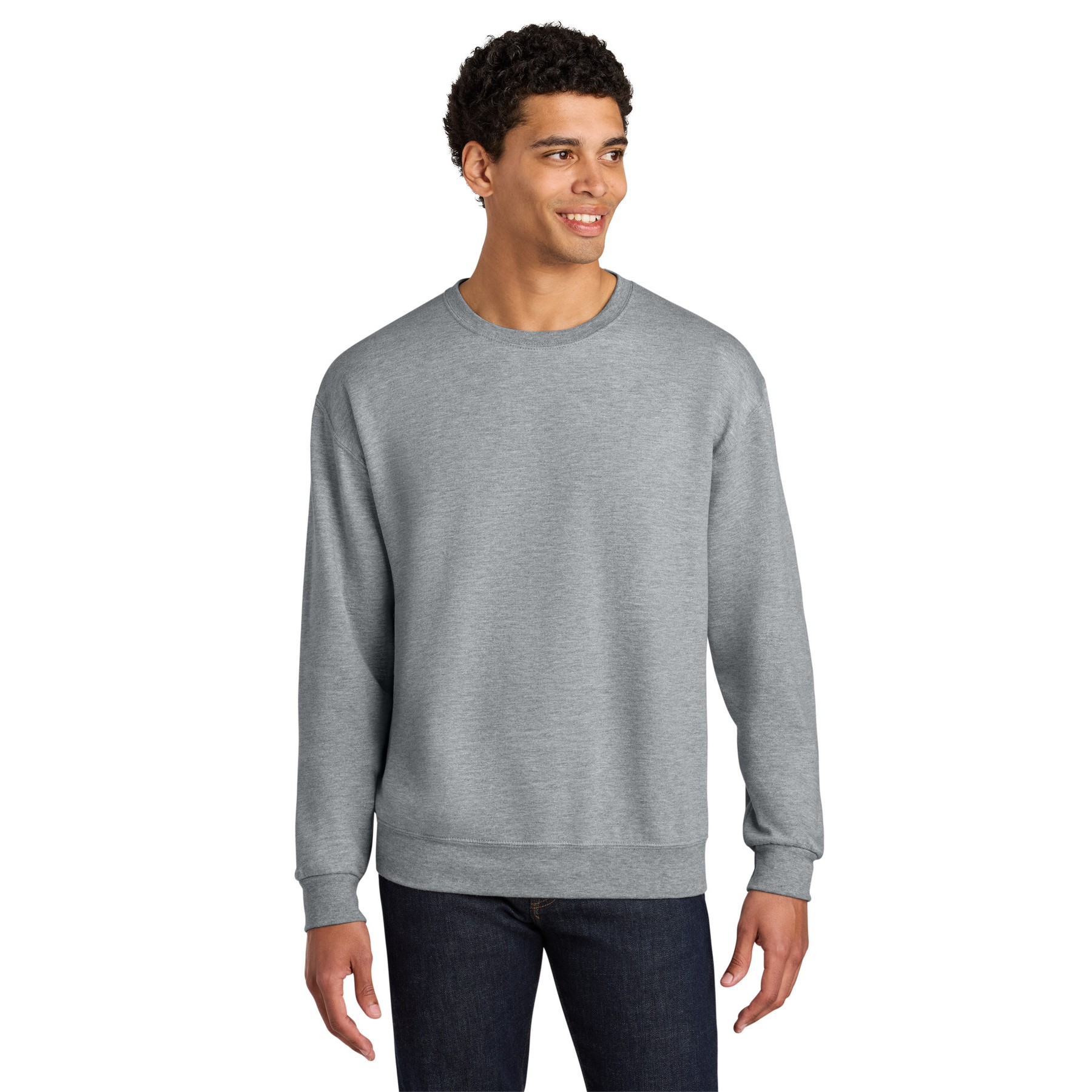 Unisex CVC Ring Spun Crewneck Sweatshirt - Thumbnail Image