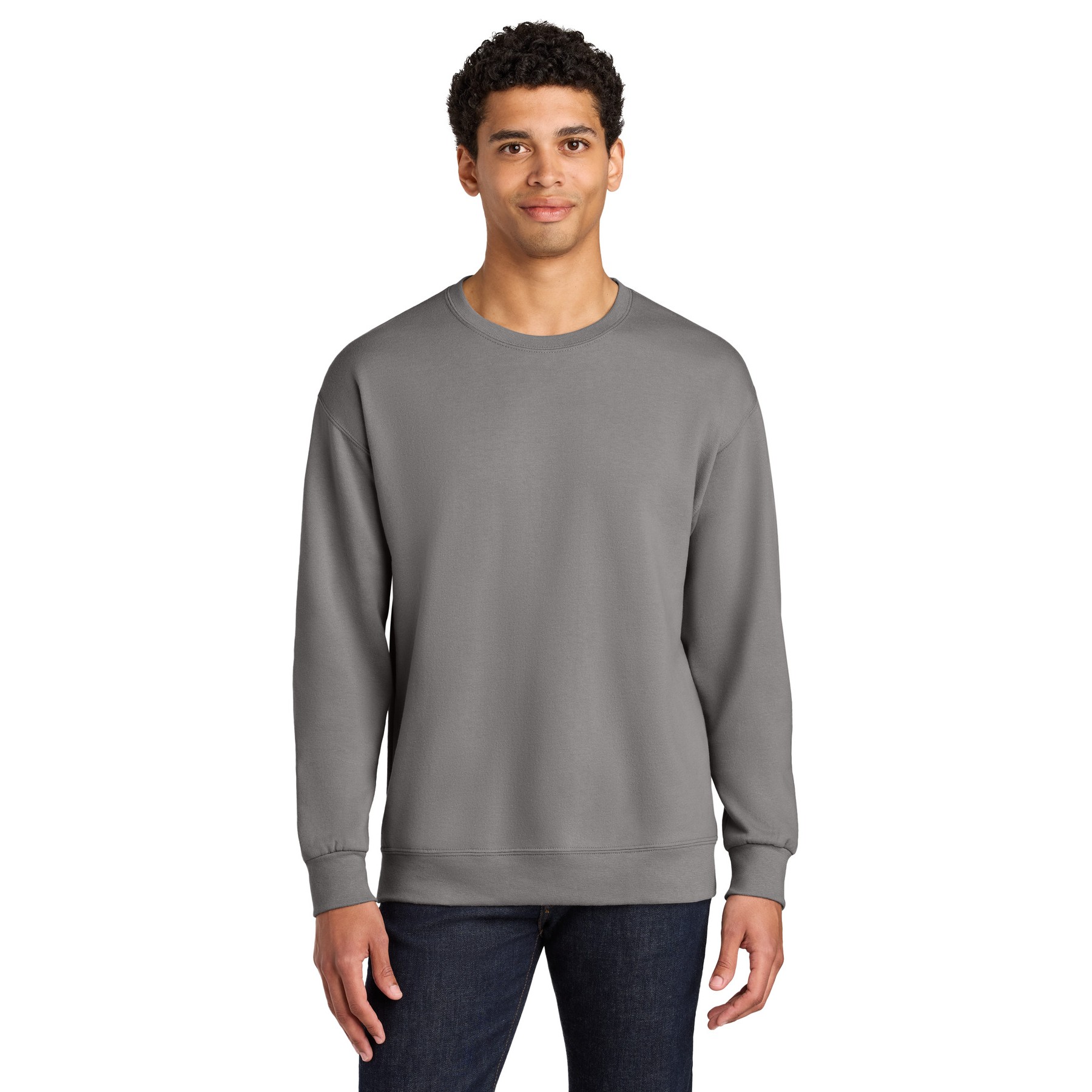 Unisex CVC Ring Spun Crewneck Sweatshirt - Thumbnail Image