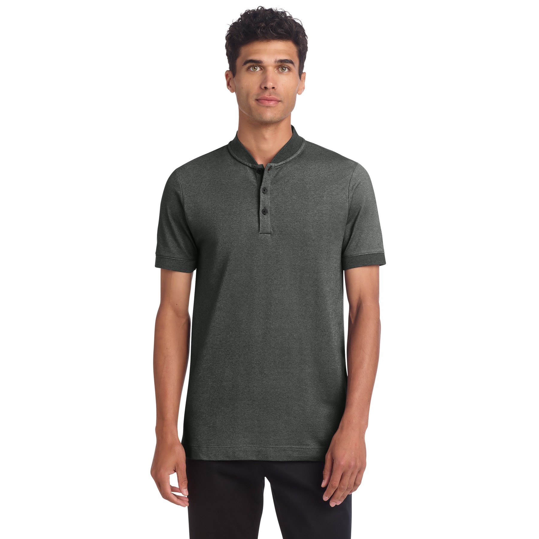 Stretch Pique Henley - Thumbnail Image