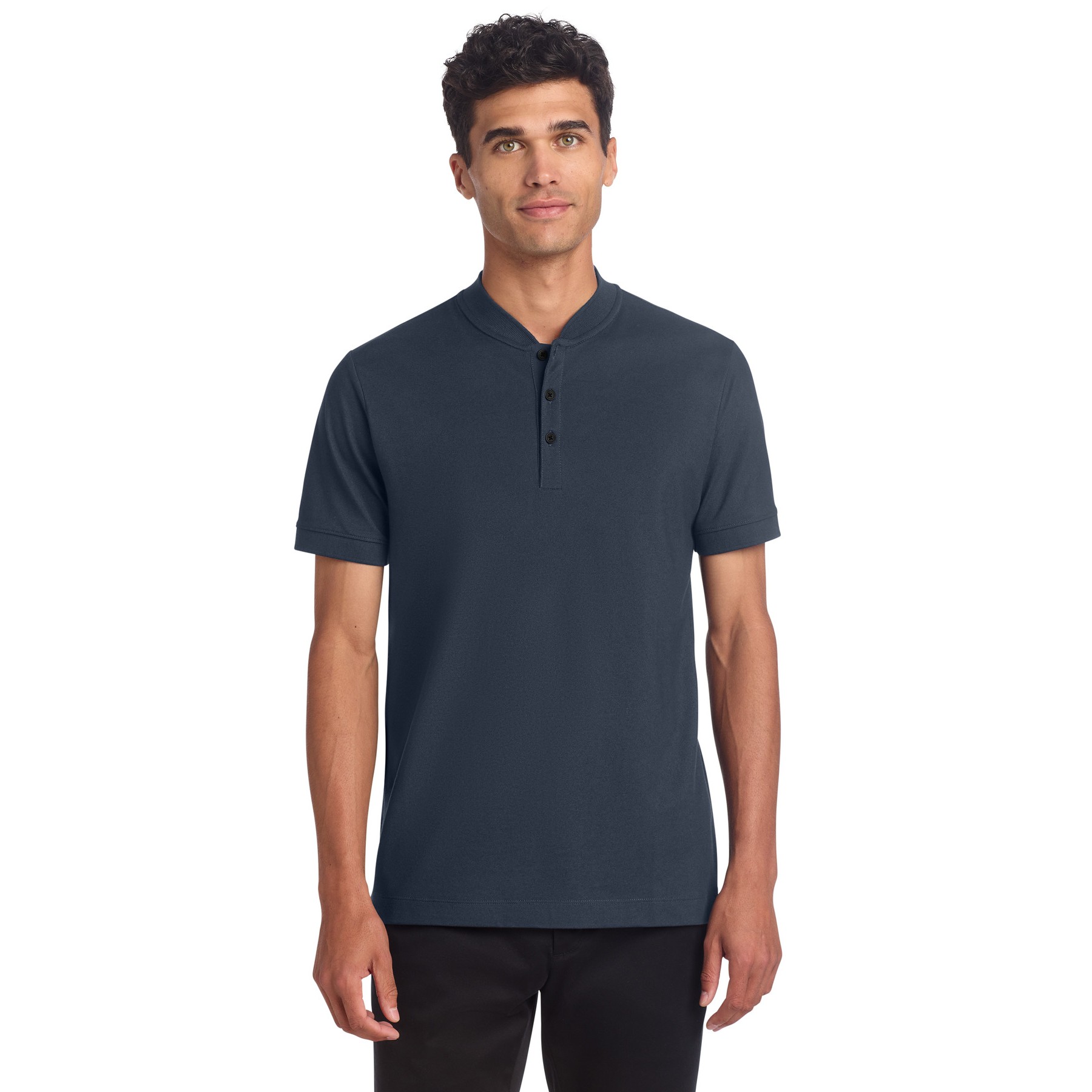 Stretch Pique Henley - Thumbnail Image